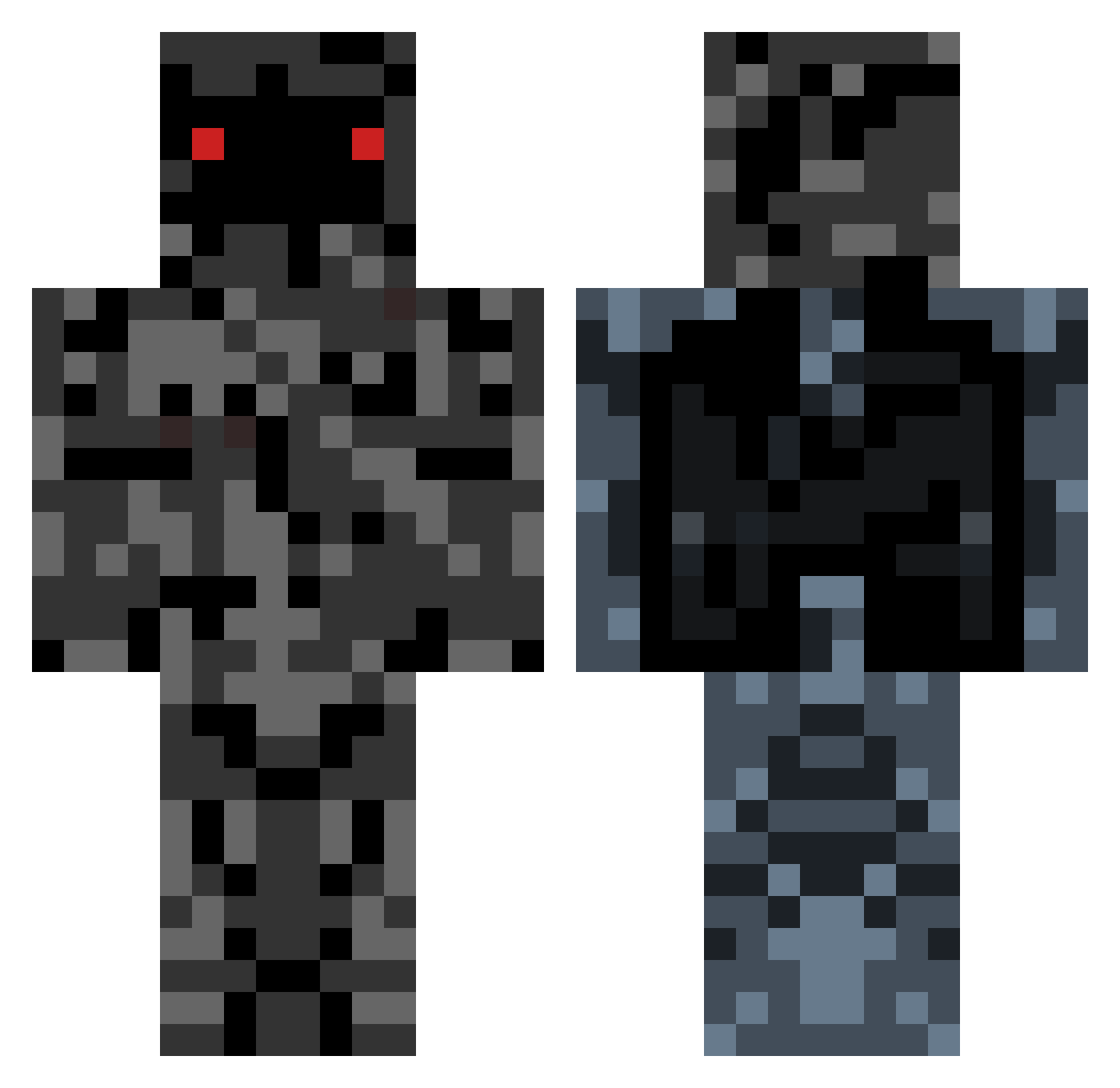Ghillie_ Minecraft skin, front and back view
