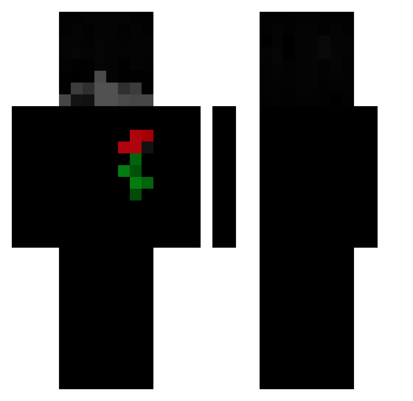 NotGentelXD Minecraft skin, front and back view