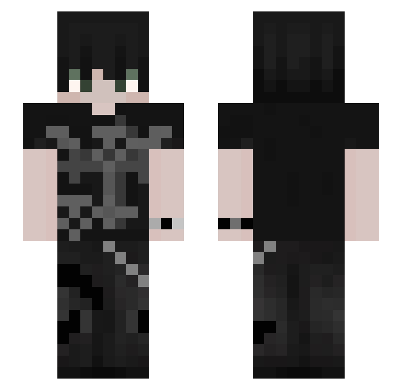 Zumbilandia Minecraft skin, front and back view