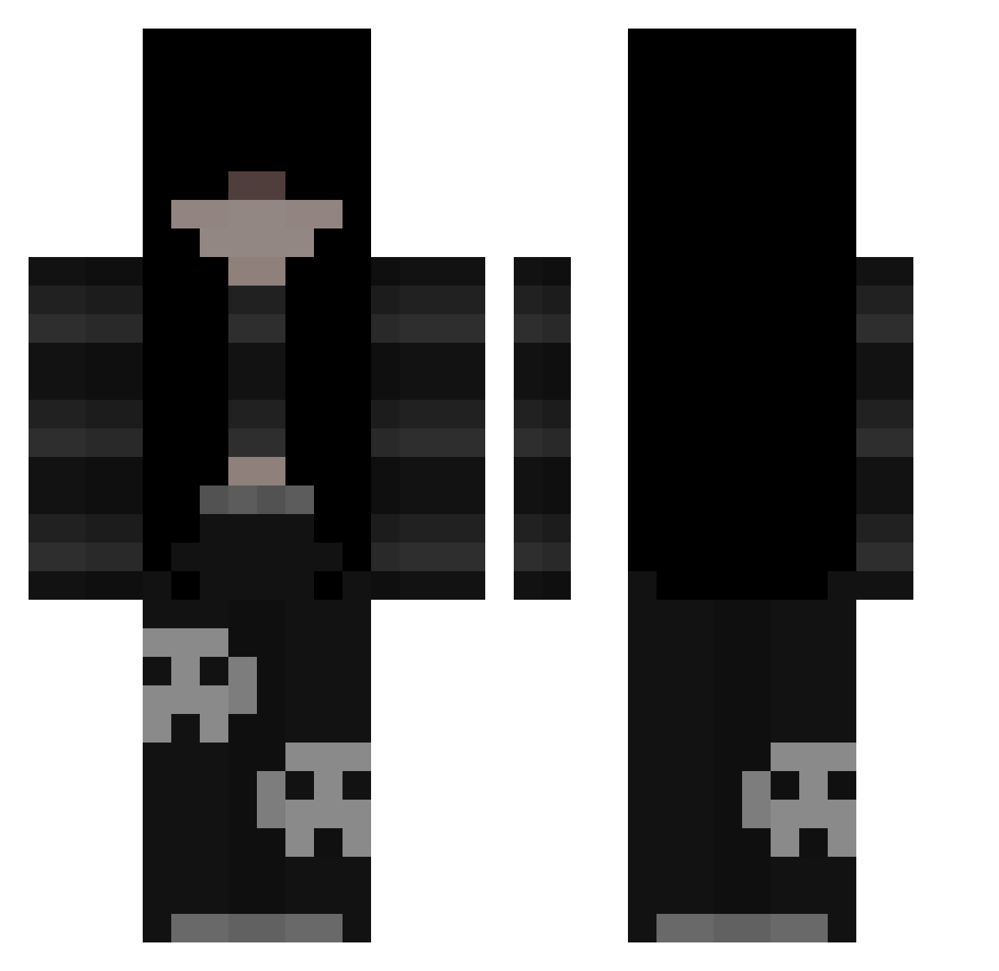 sennon3 Minecraft skin, front and back view