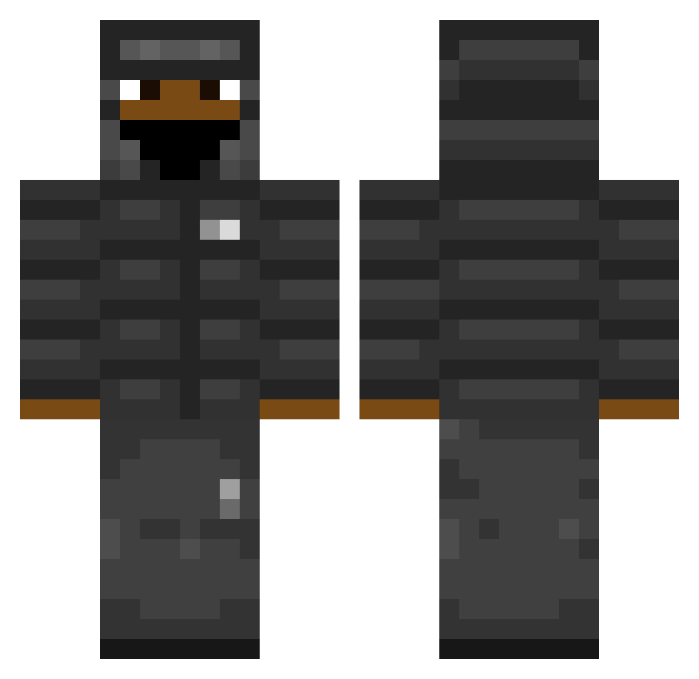 Kobra1 Minecraft skin, front and back view