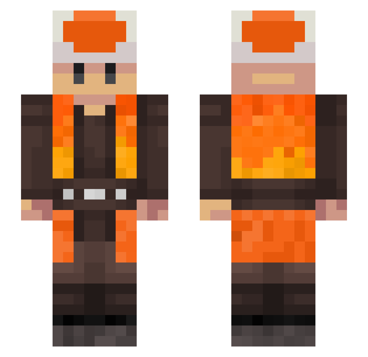 ctrlctrlctrl Minecraft skin, front and back view