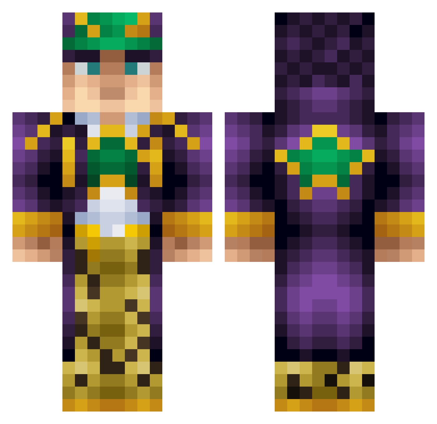albyproYT123 Minecraft skin, front and back view