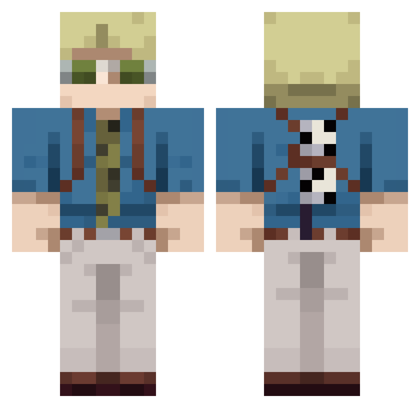 TangiebutStupid Minecraft skin, front and back view