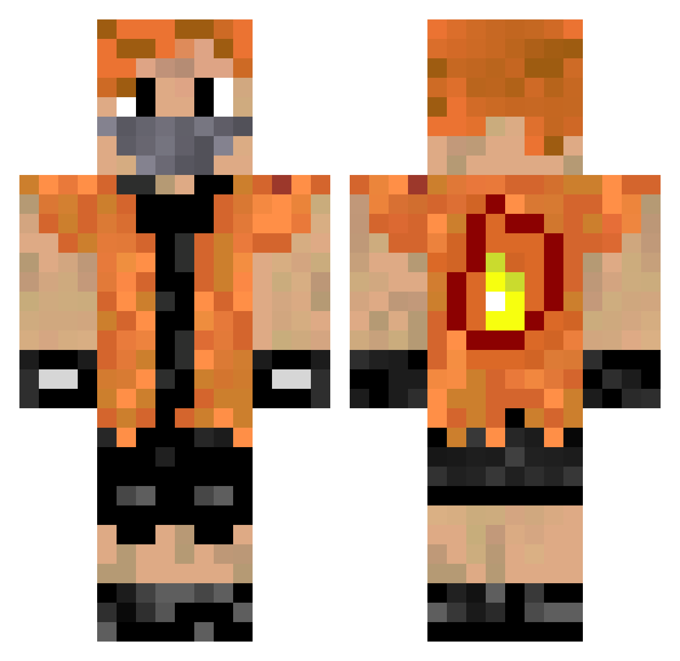 supwilan Minecraft skin, front and back view