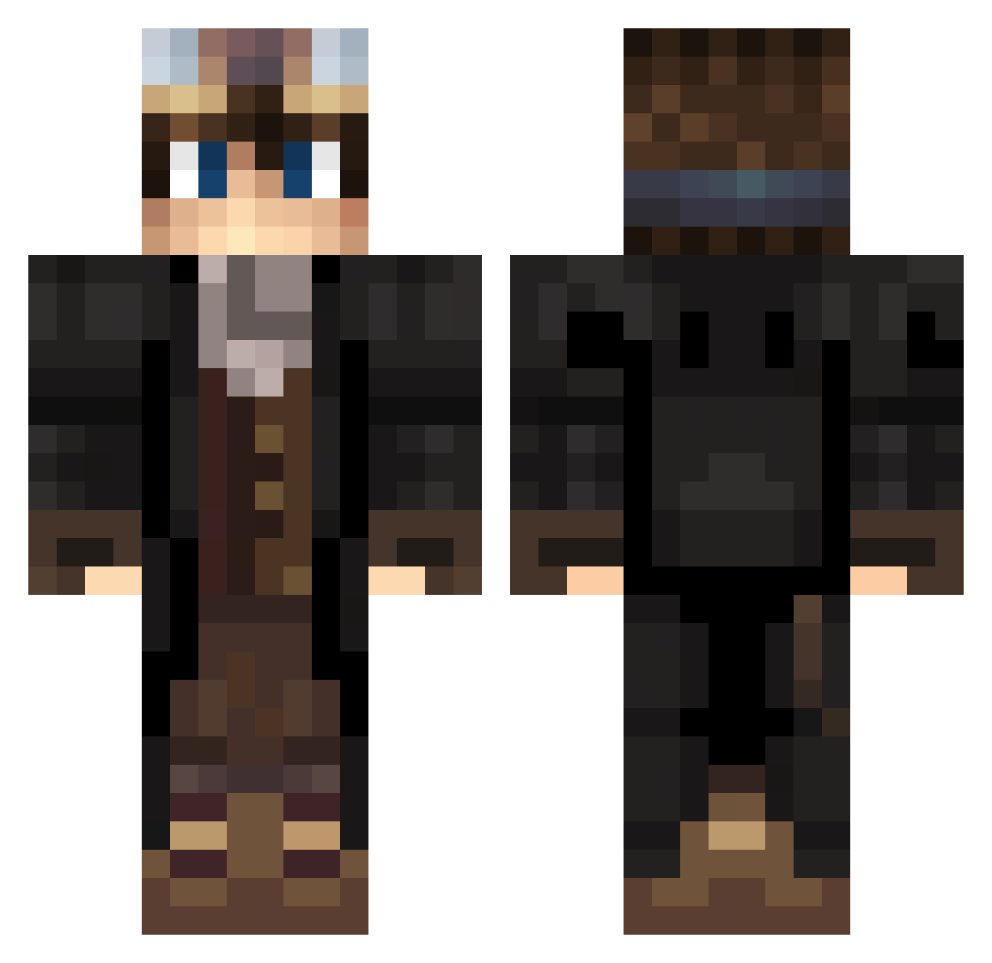 sym153 Minecraft skin, front and back view