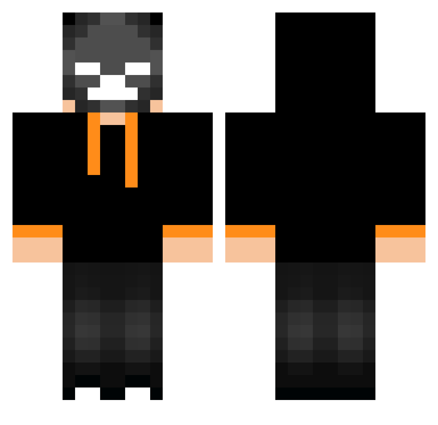 Ruriron306090 Minecraft skin, front and back view