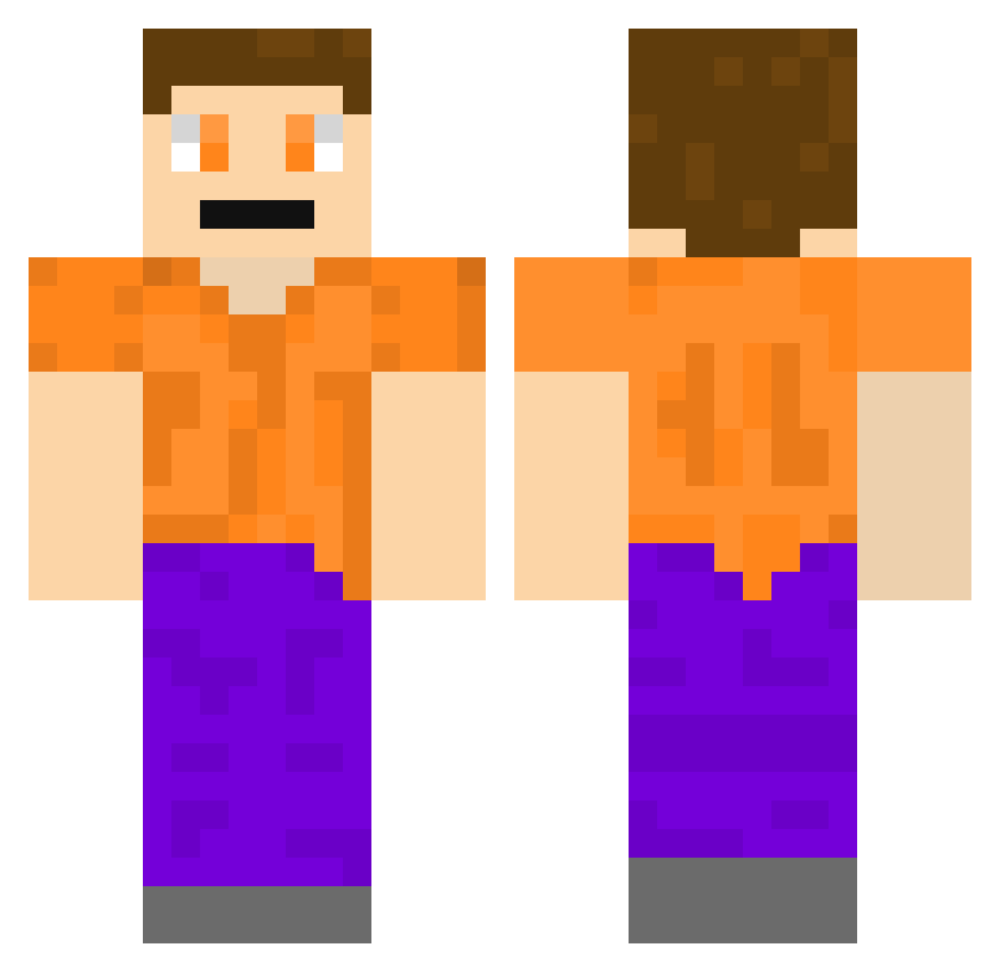 Wayle_ Minecraft skin, front and back view