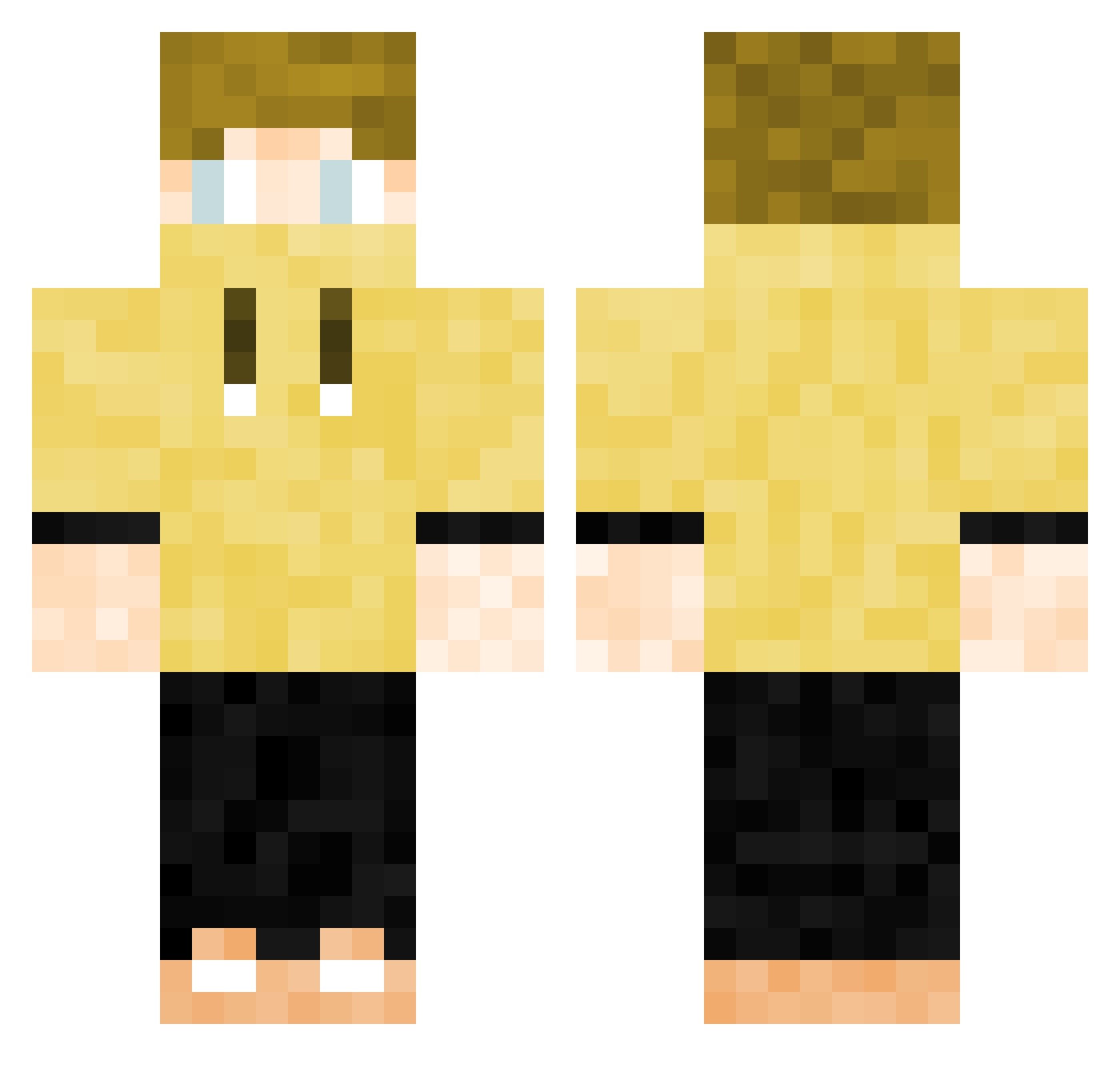 RalfRafael Minecraft skin, front and back view