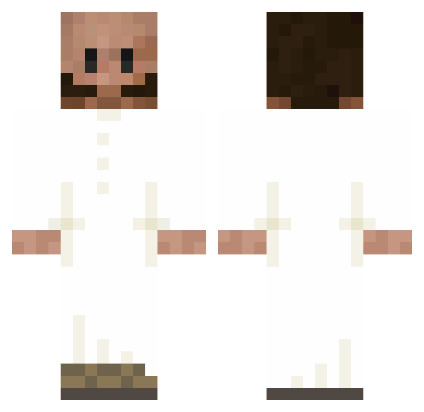 OorangutanO Minecraft skin, front and back view