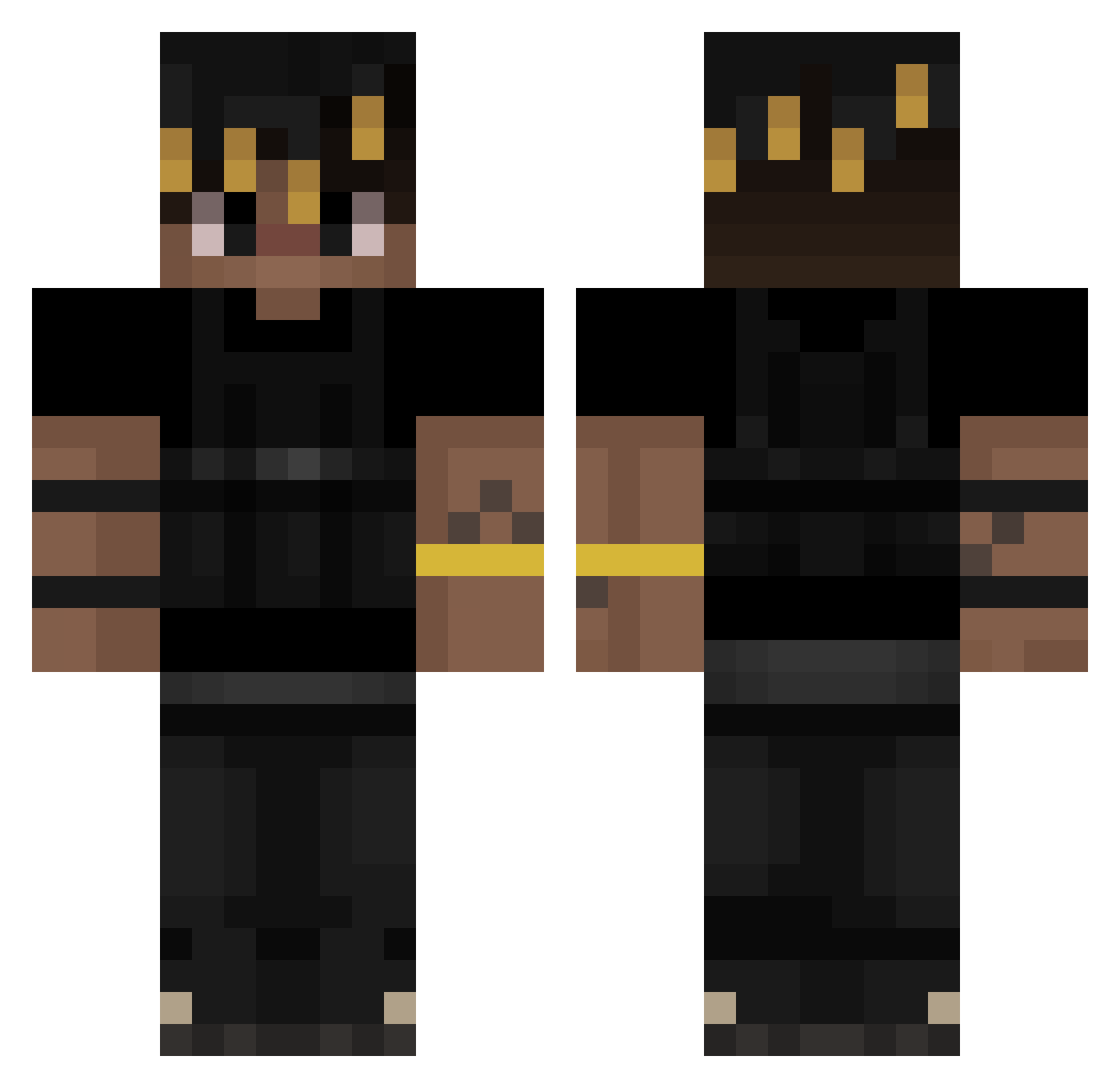 ShawarmaBePita Minecraft skin, front and back view