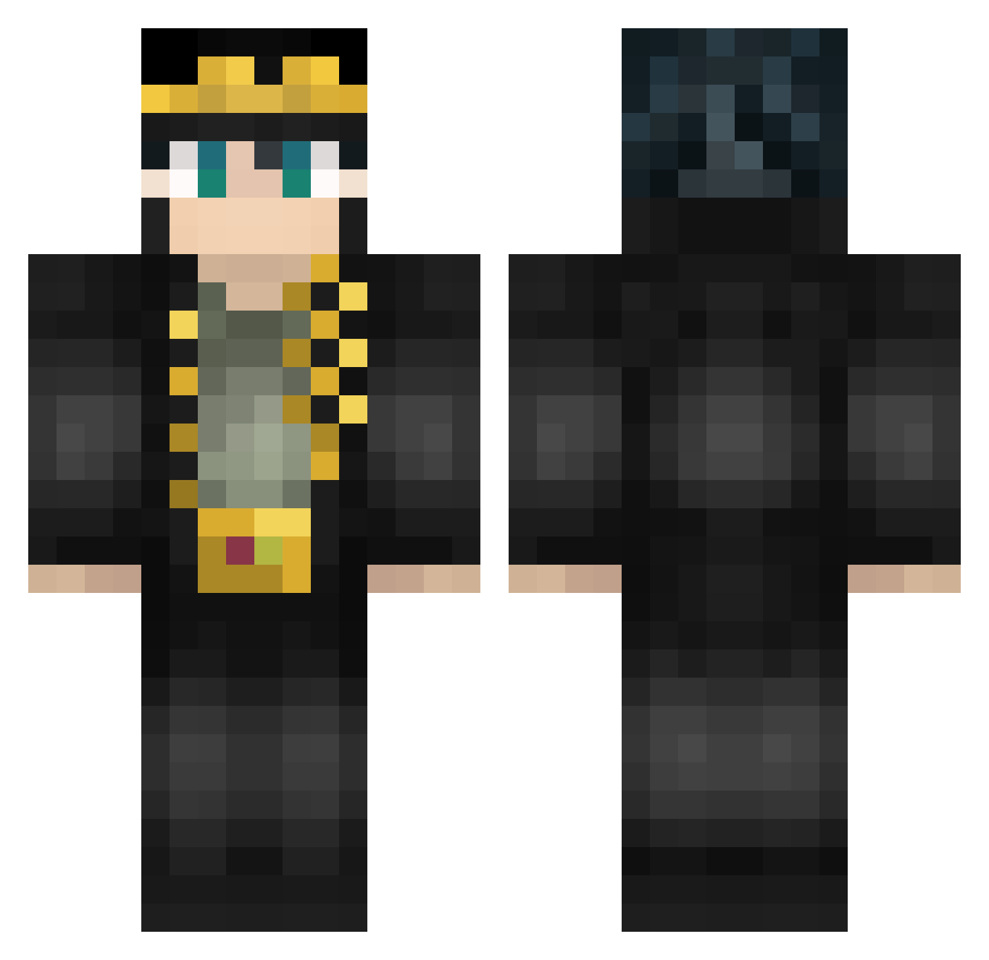 Croliine Minecraft skin, front and back view