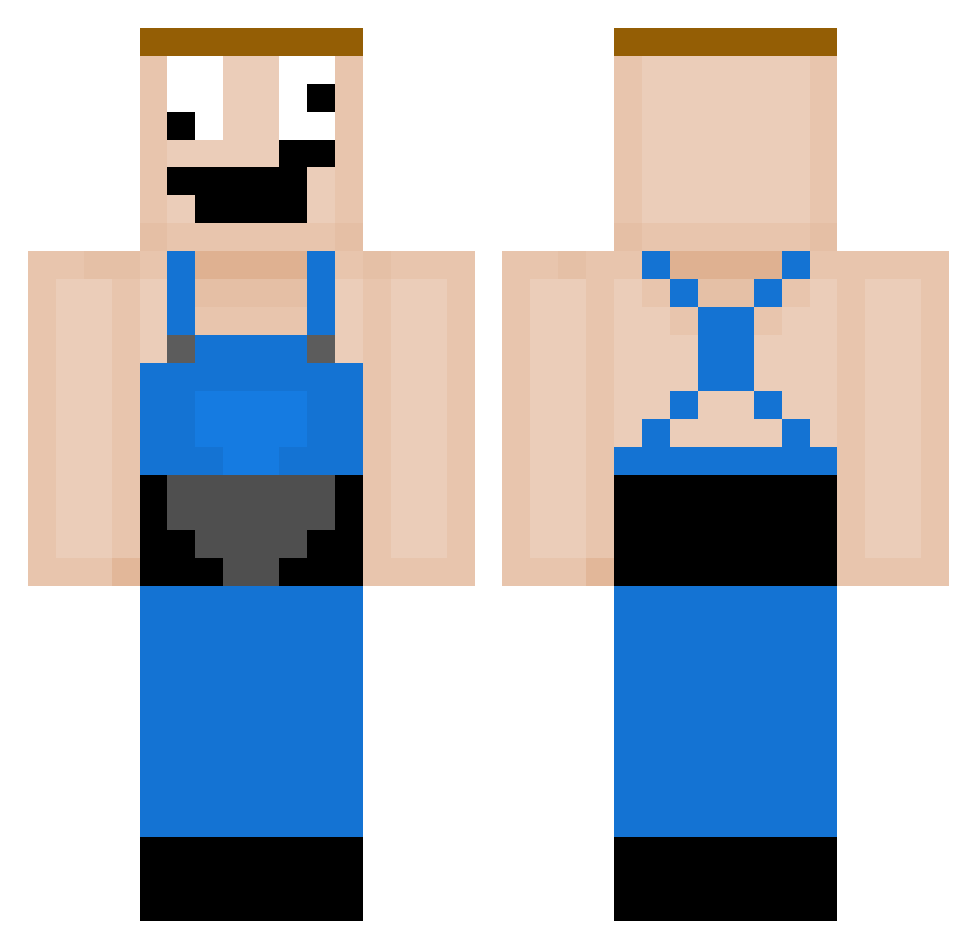Roter_Apperat Minecraft skin, front and back view