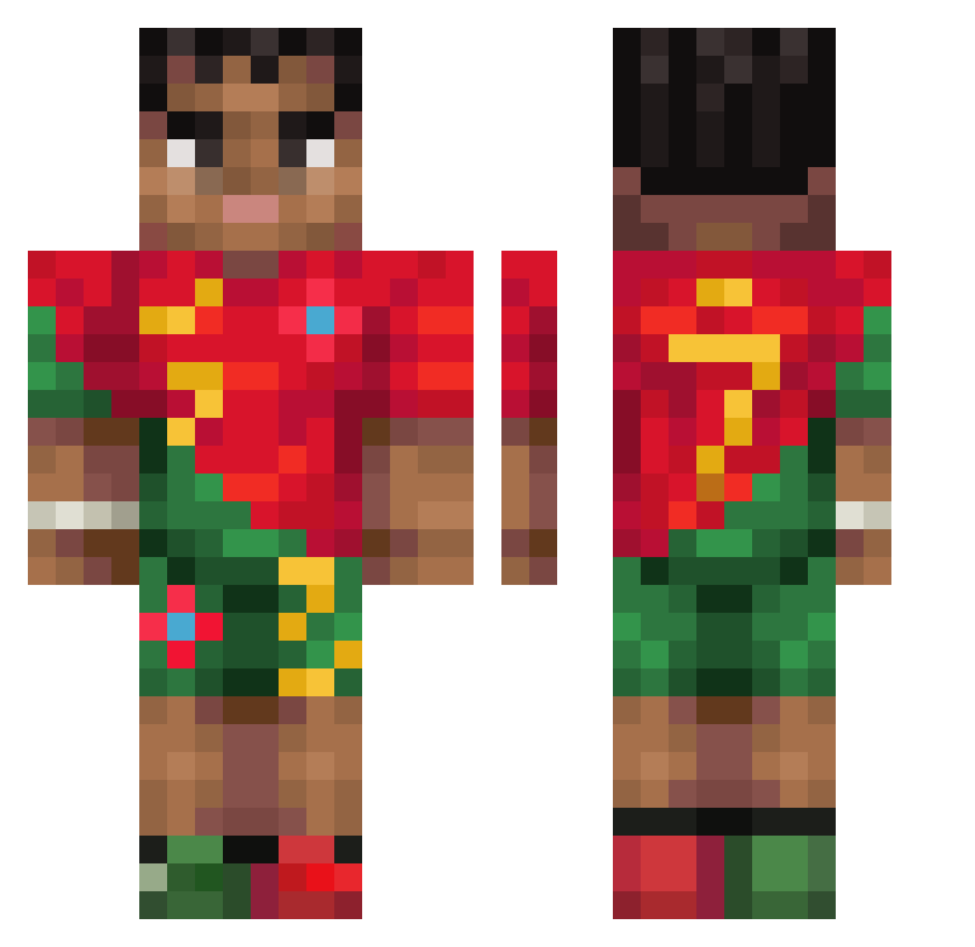 shobi19 Minecraft skin, front and back view