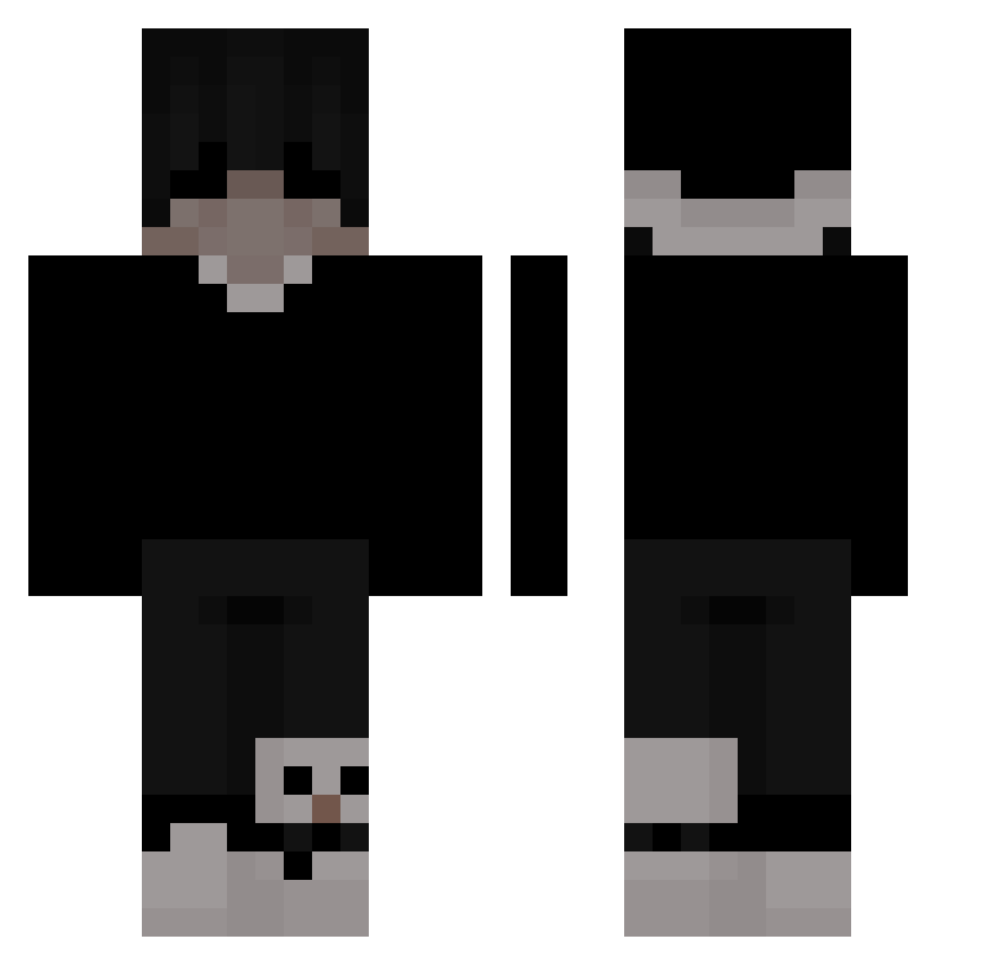 Zasuuu Minecraft skin, front and back view