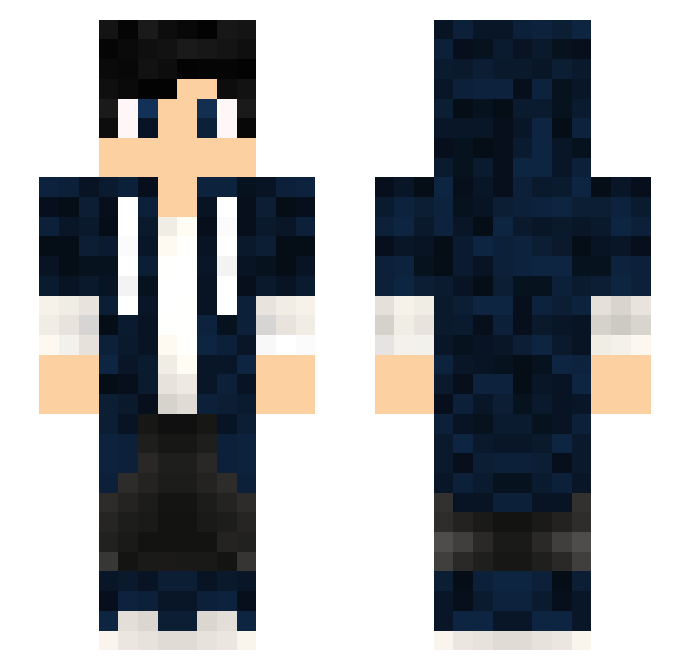 the_stunfisk Minecraft skin, front and back view