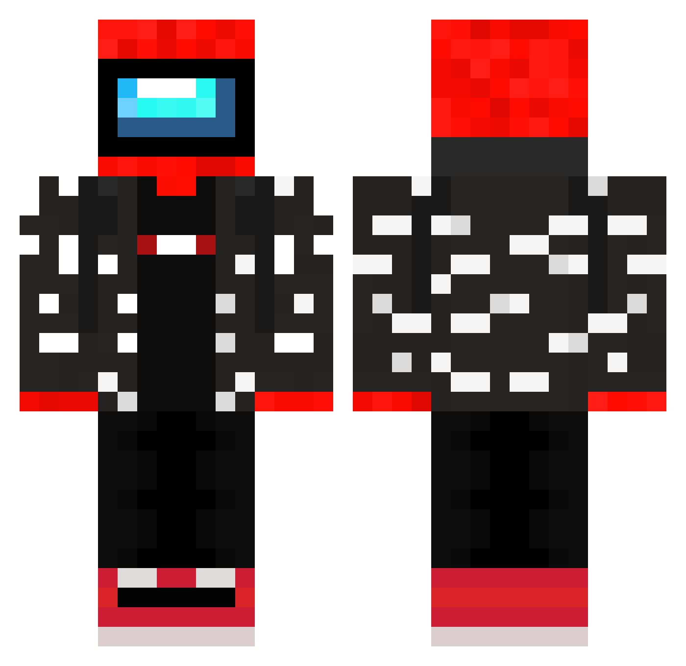 Kabillann Minecraft skin, front and back view
