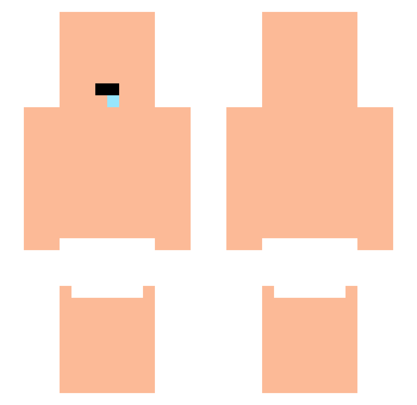 baneofarthropodz Minecraft skin, front and back view