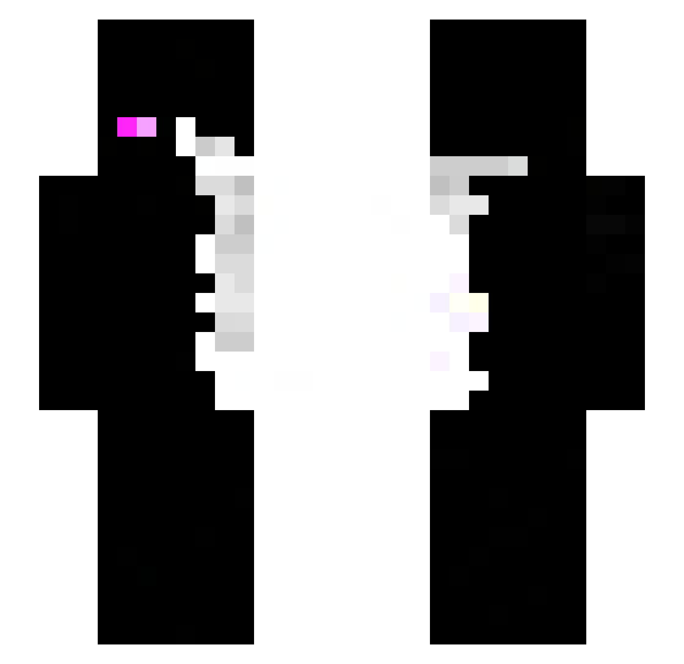 luvvstroy Minecraft skin, front and back view