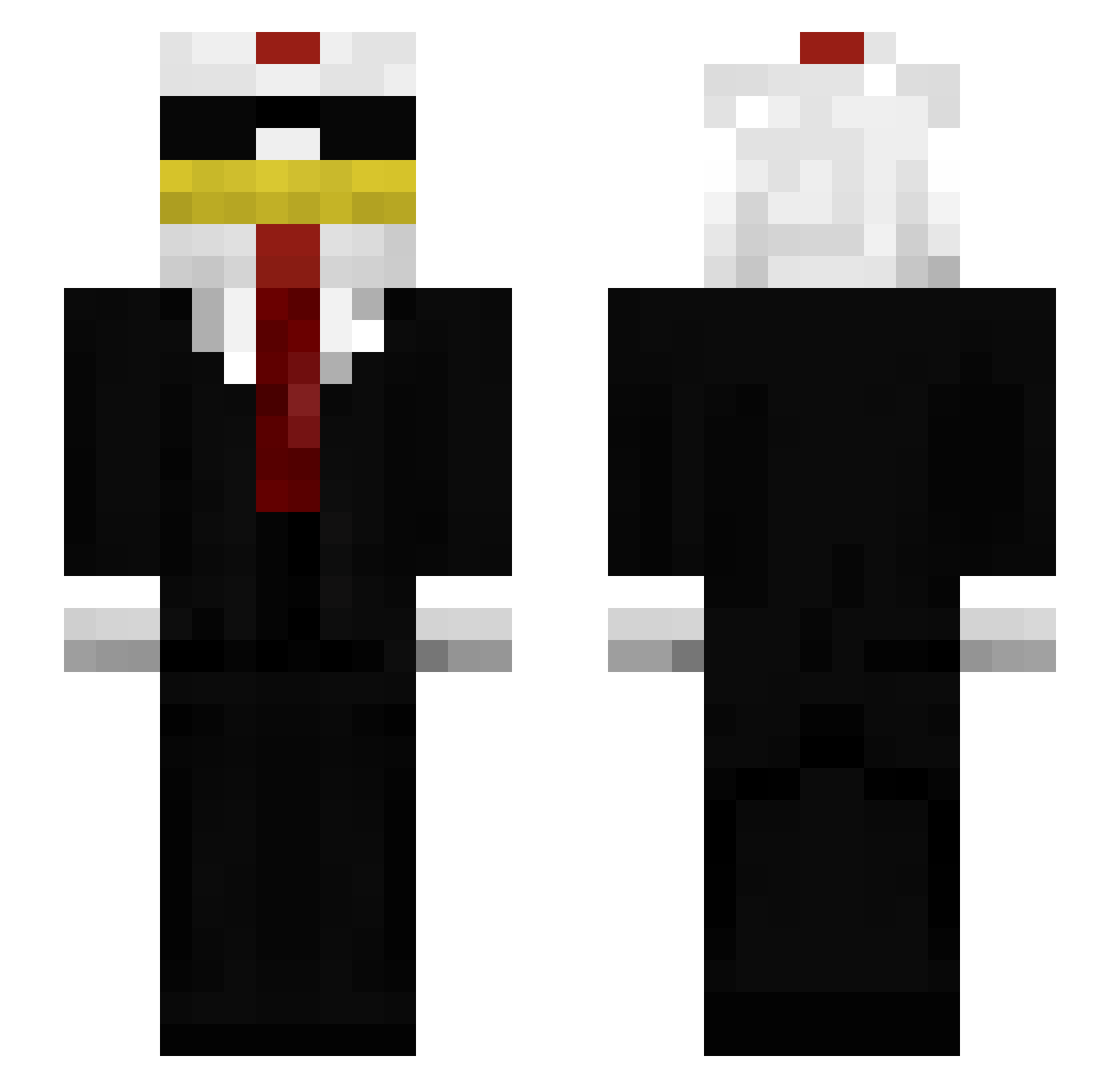 LXVEZEN Minecraft skin, front and back view