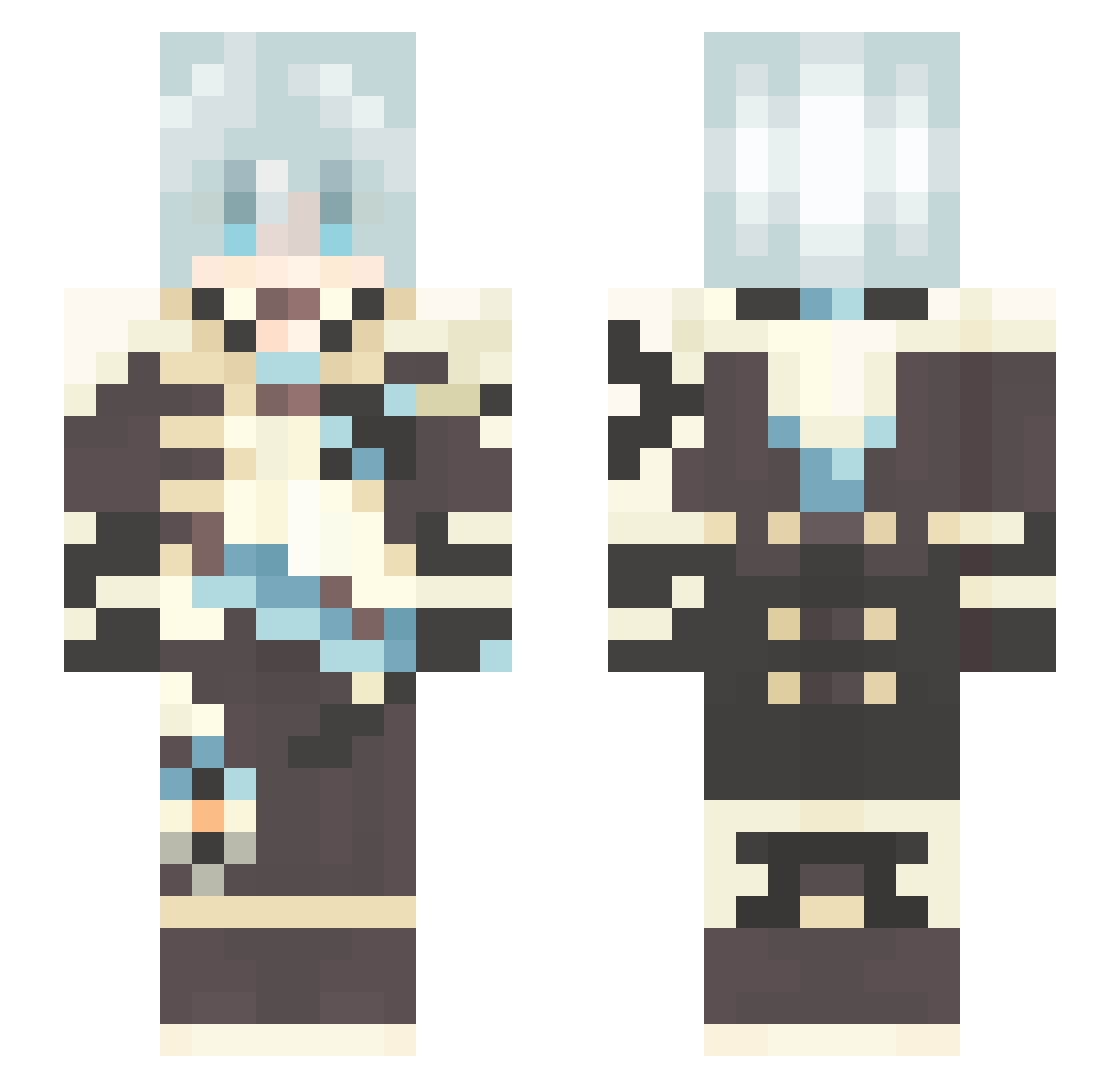 Sqwidyy Minecraft skin, front and back view