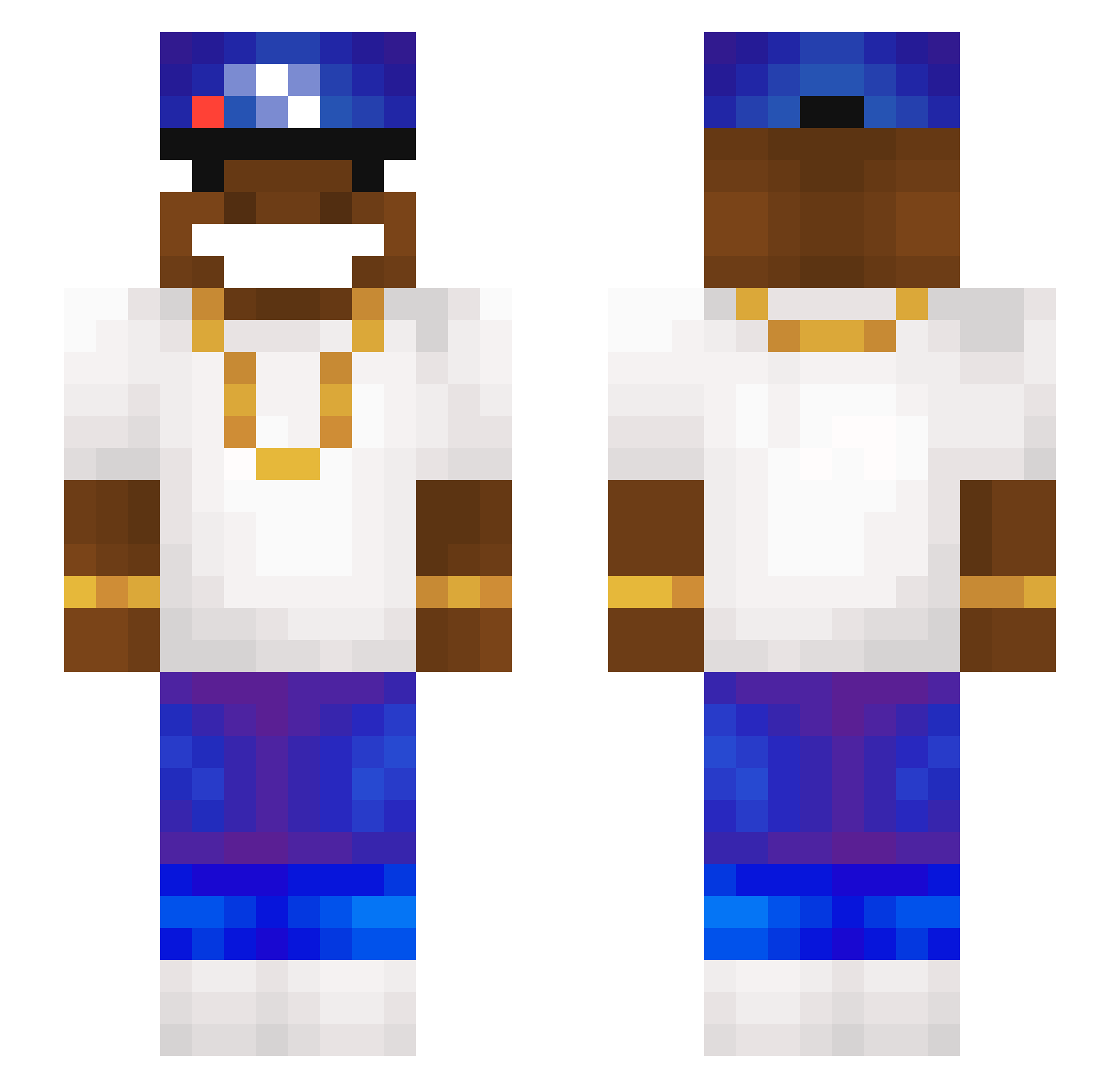 OnlyUrMumJokes Minecraft skin, front and back view