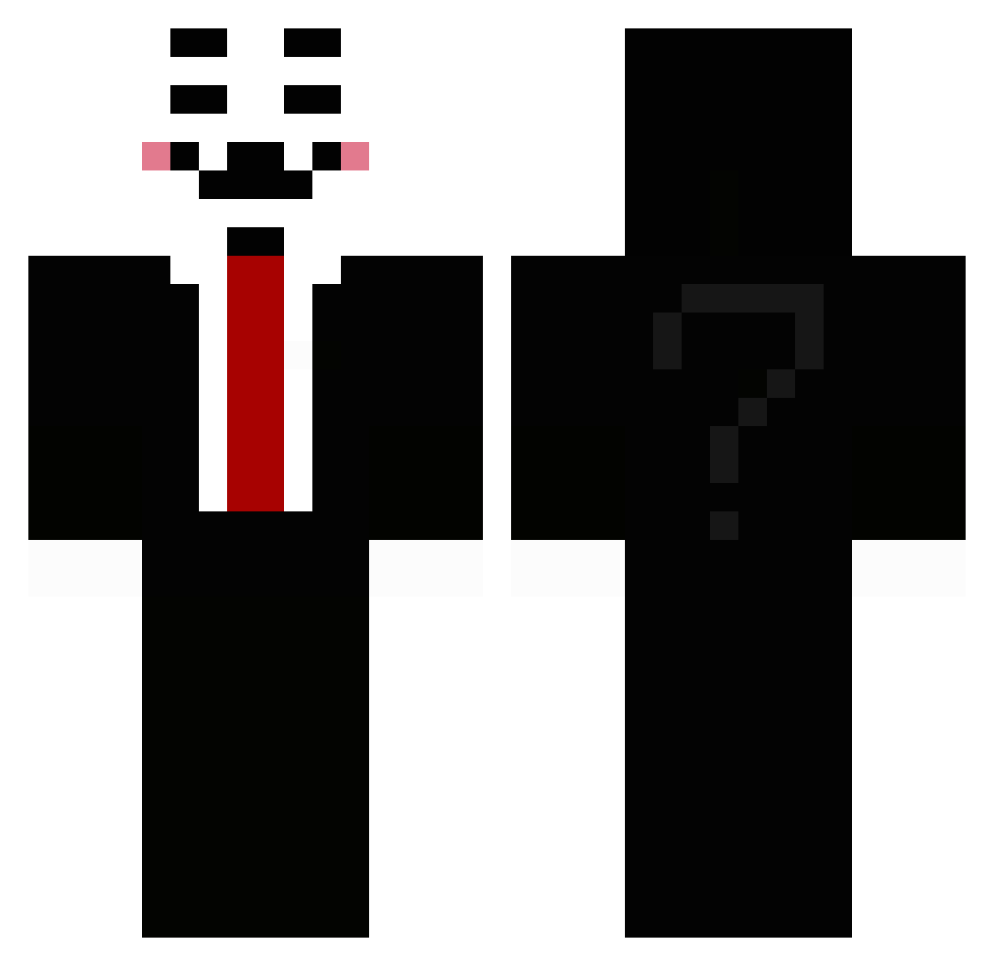 zipse6 Minecraft skin, front and back view