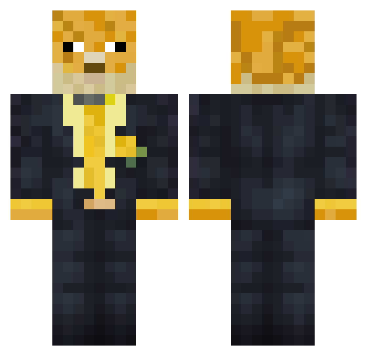 puff3rf1sh13 Minecraft skin, front and back view