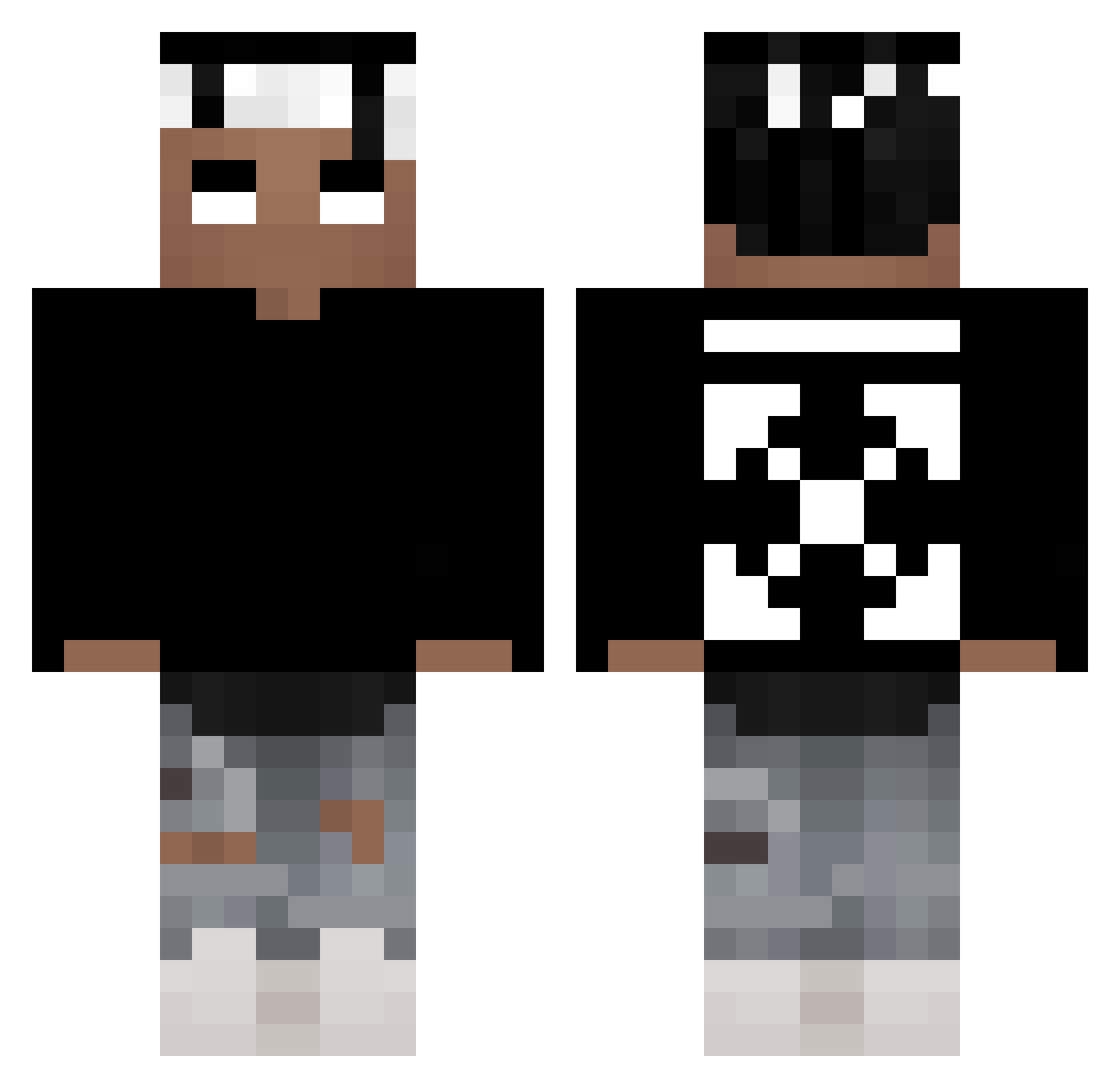 roemerphil Minecraft skin, front and back view