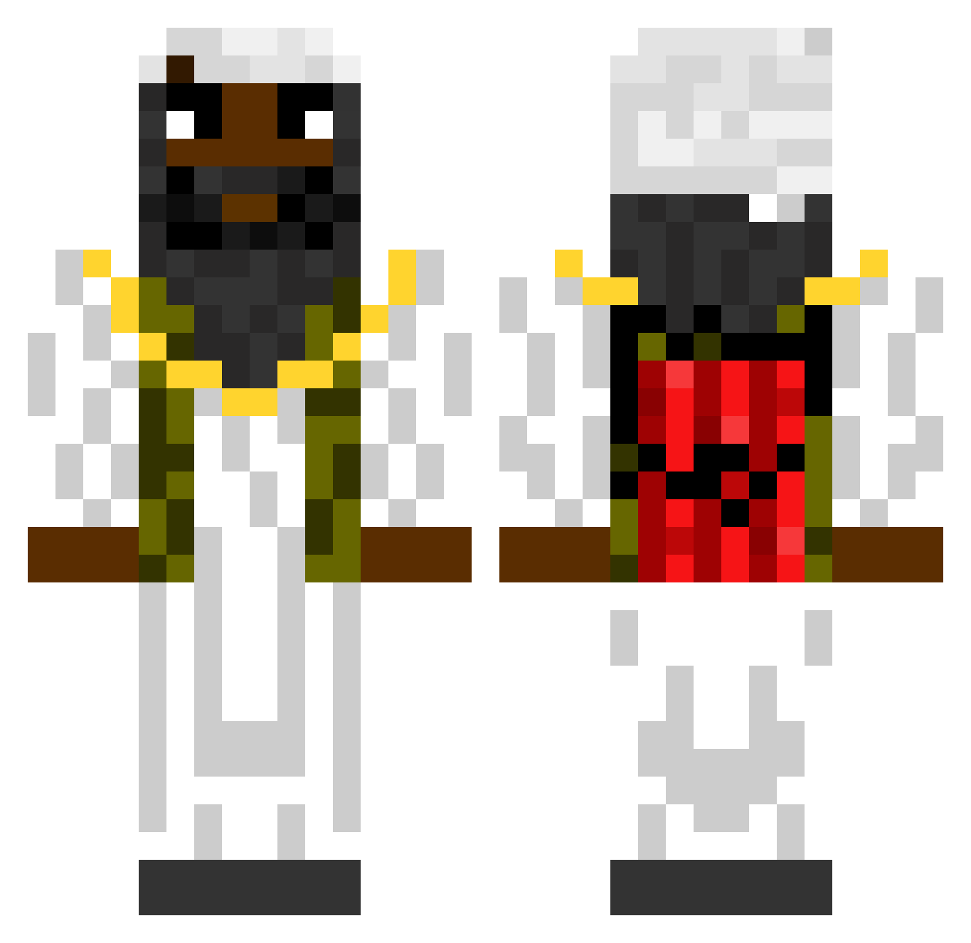 ILoveDua Minecraft skin, front and back view