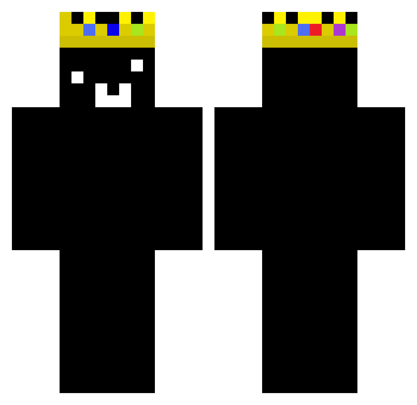 StrplingWarrior Minecraft skin, front and back view