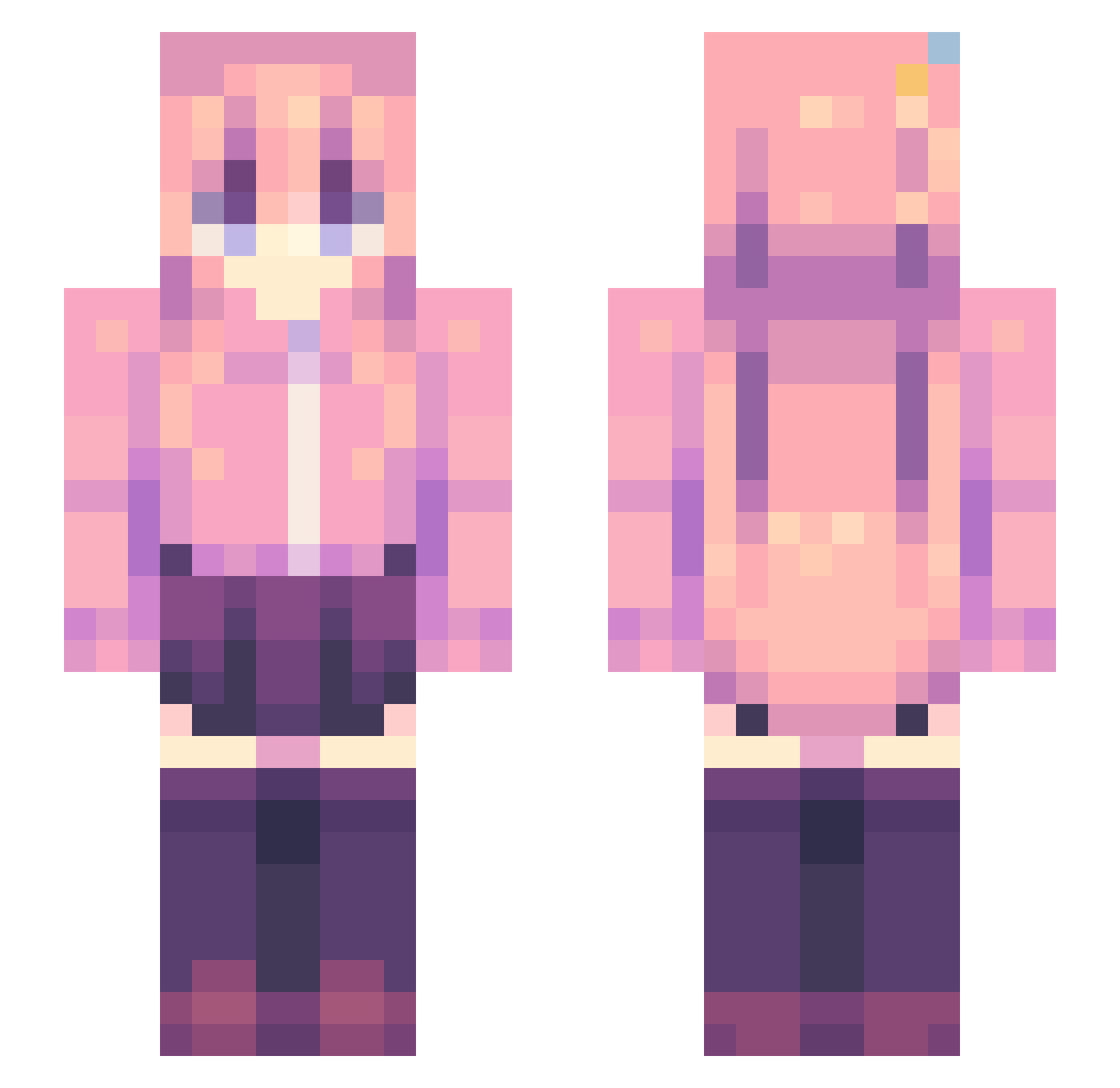 DanielSla Minecraft skin, front and back view