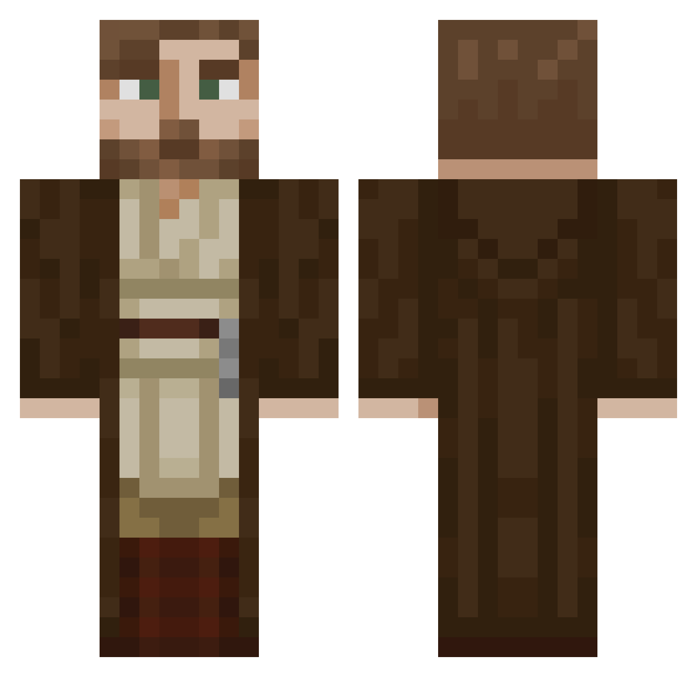 stepjuan Minecraft skin, front and back view