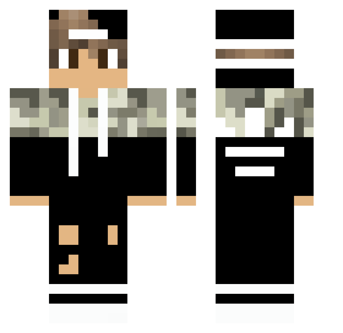 Wieger Minecraft skin, front and back view