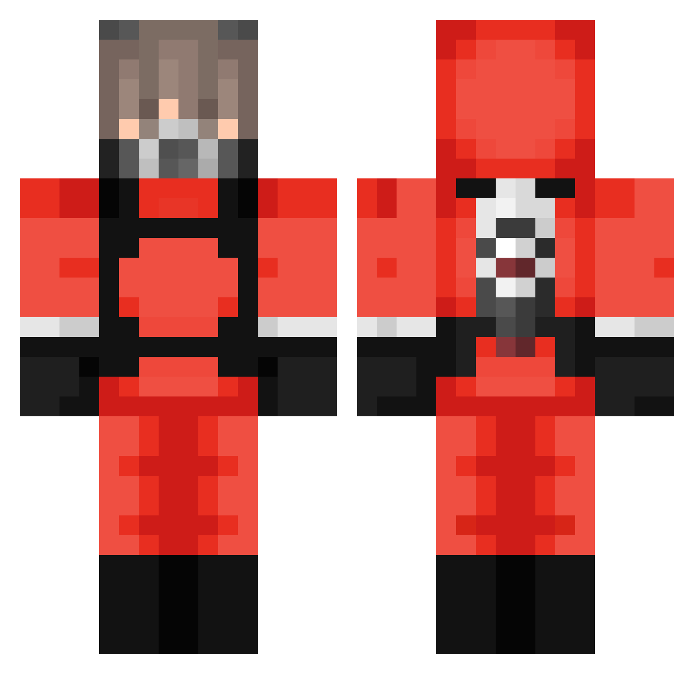 Kinfuyo Minecraft skin, front and back view