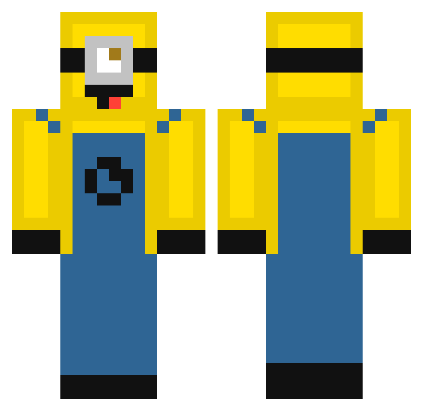 Tomatoes Minecraft skin, front and back view
