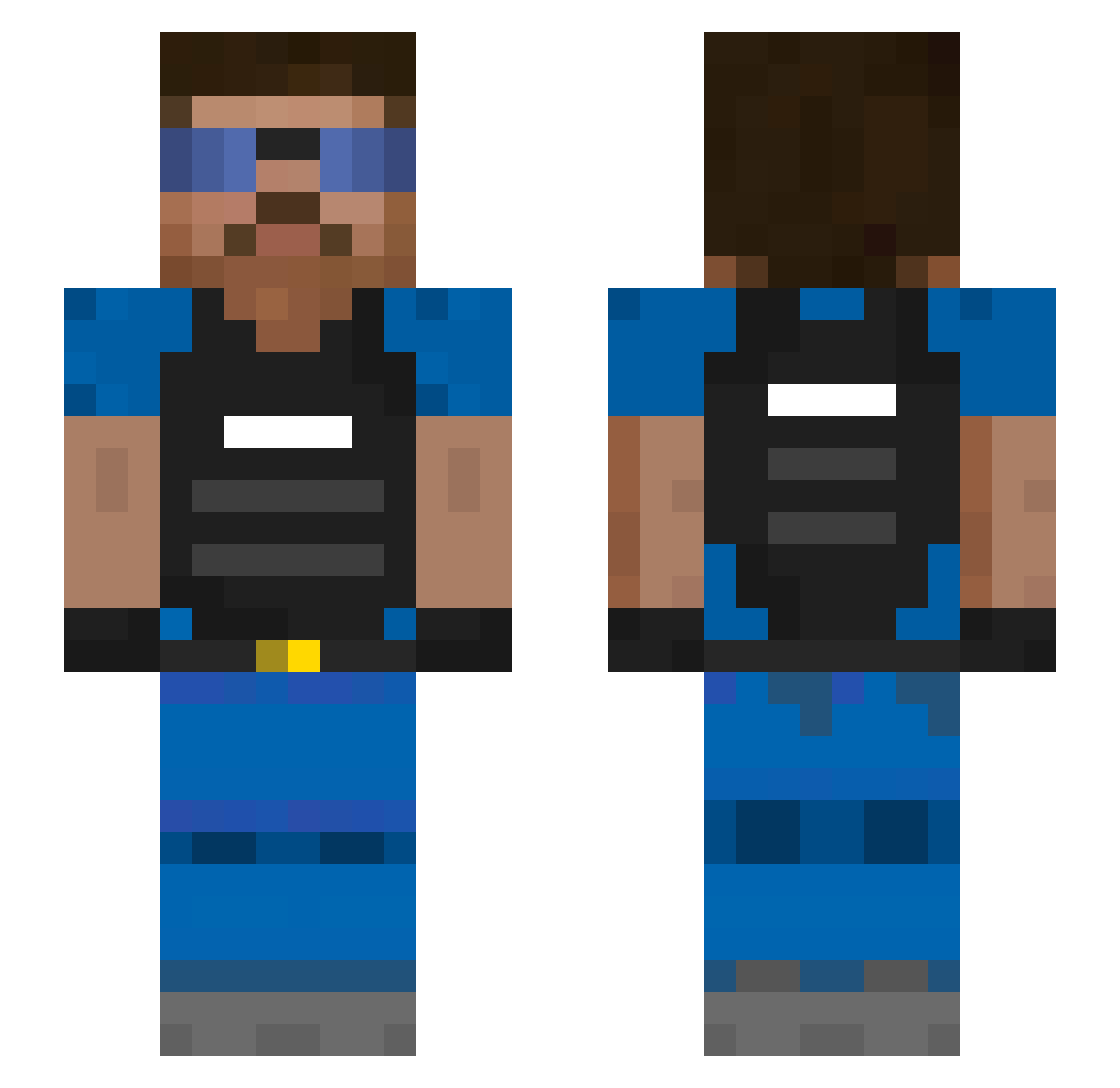 TheVyper06 Minecraft skin, front and back view
