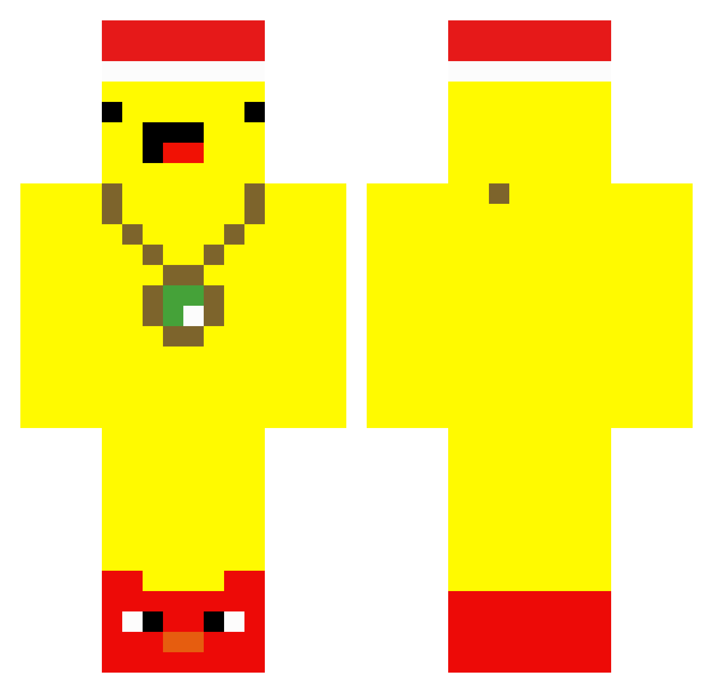 Uprising Minecraft skin, front and back view
