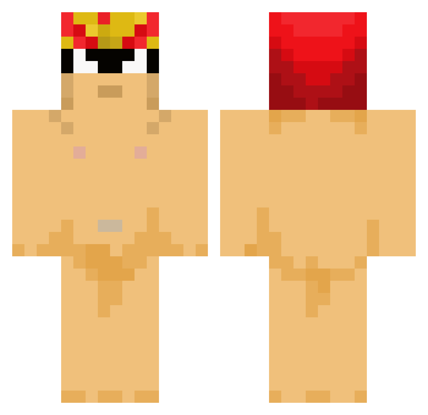 Captain___Falcon Minecraft skin, front and back view