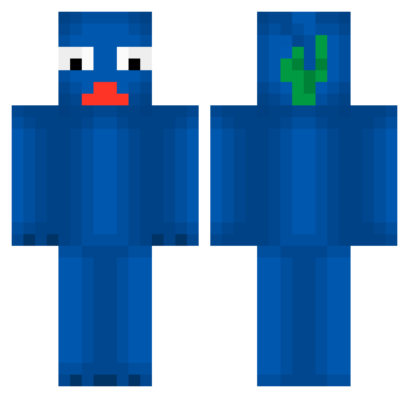 PikminJan Minecraft skin, front and back view