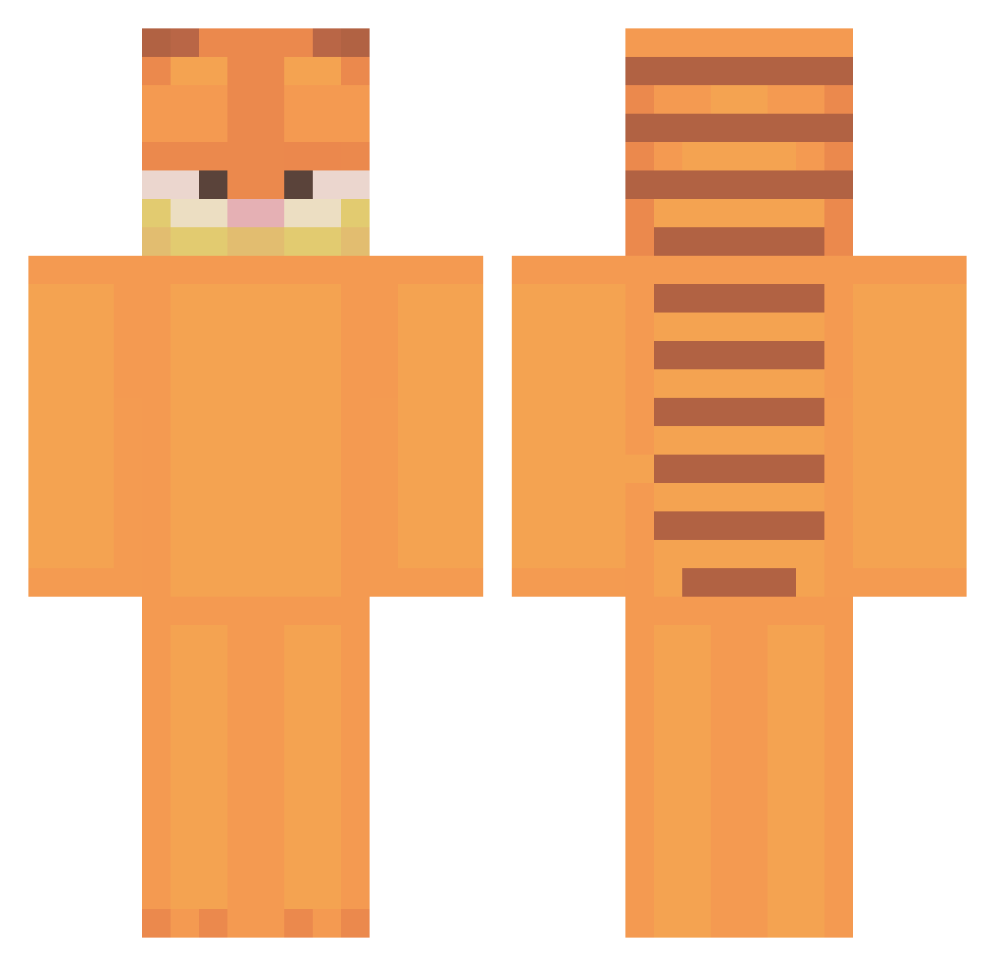 ZayTheEpix Minecraft skin, front and back view