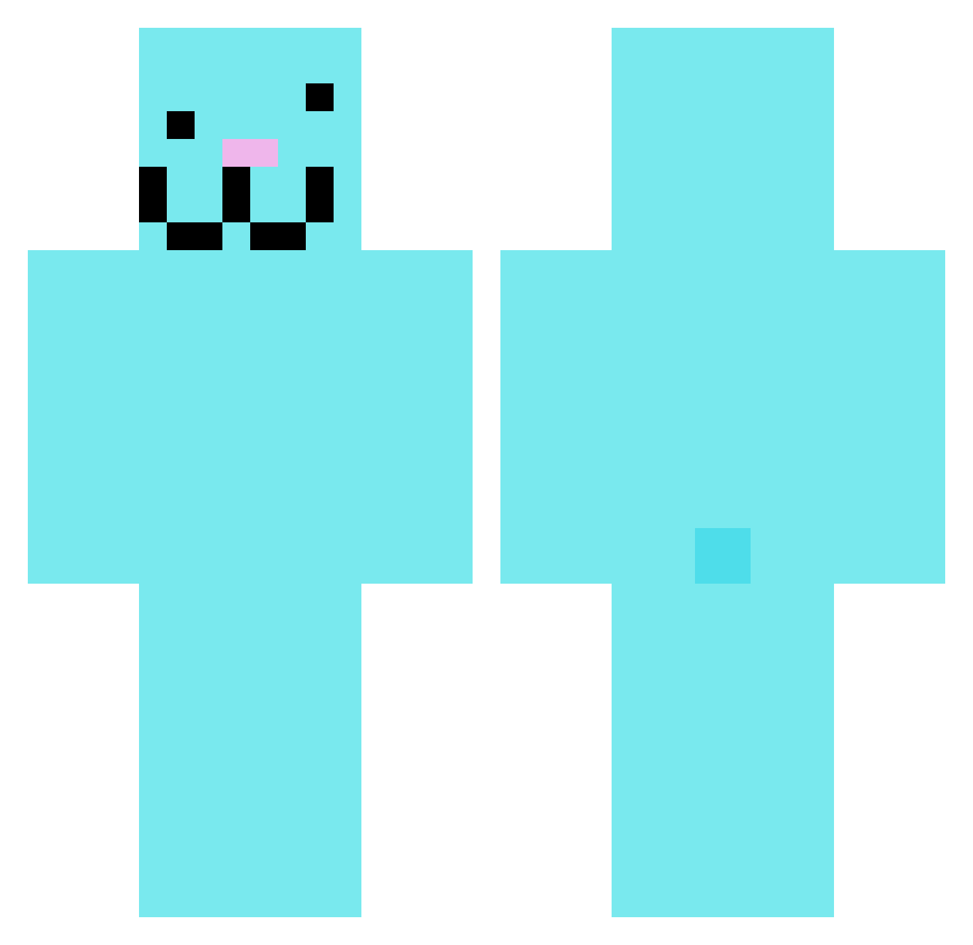 skyeeify Minecraft skin, front and back view