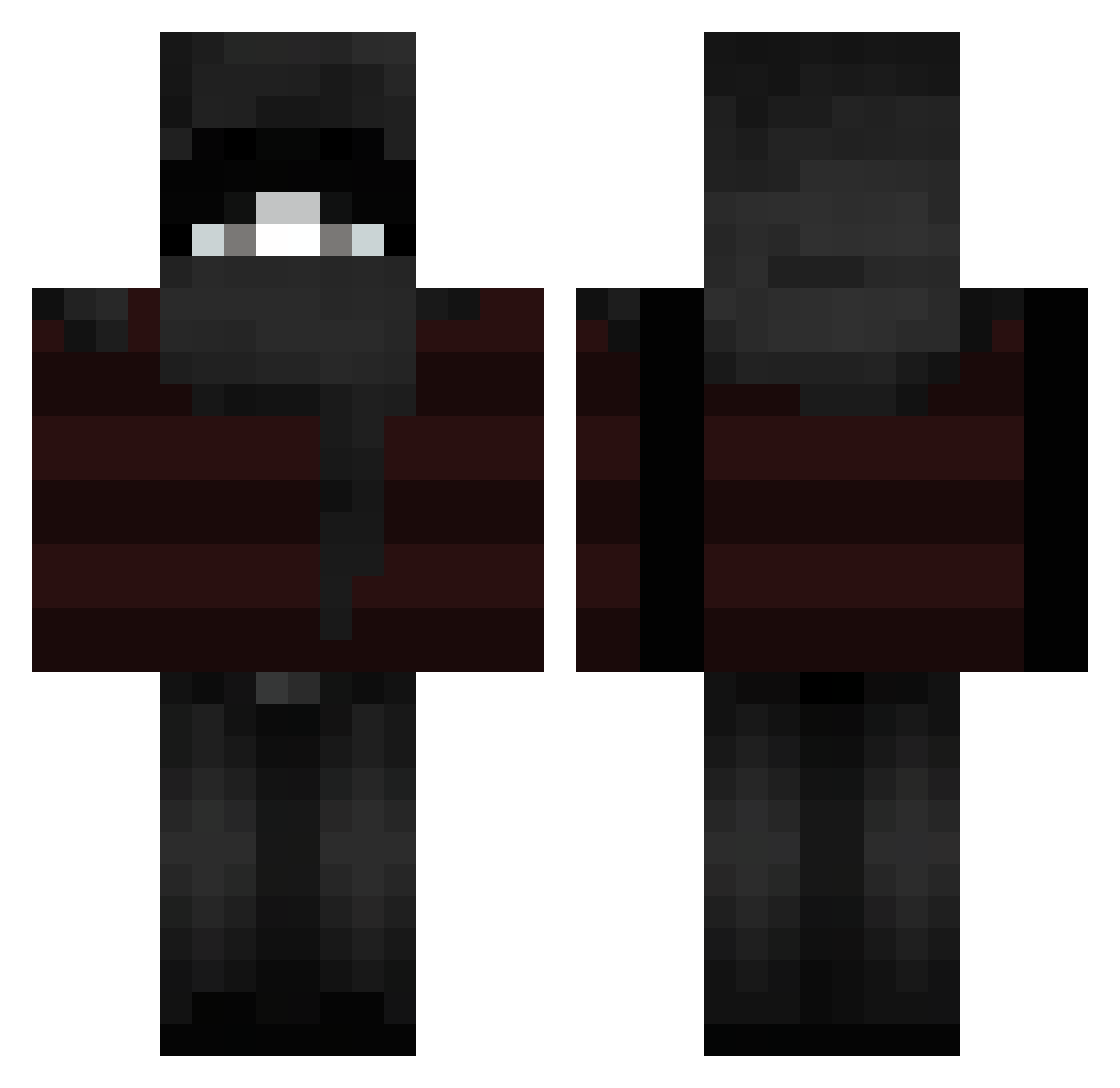 ParaChrist Minecraft skin, front and back view