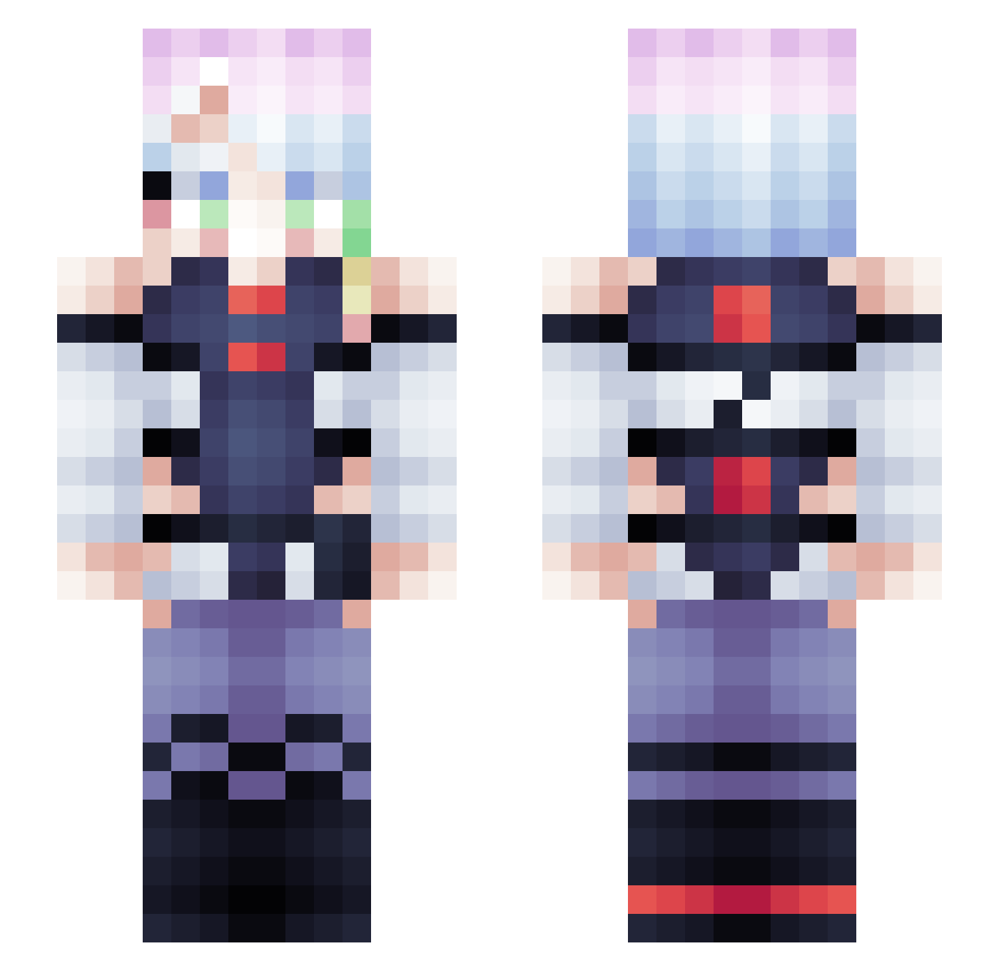 elioit Minecraft skin, front and back view