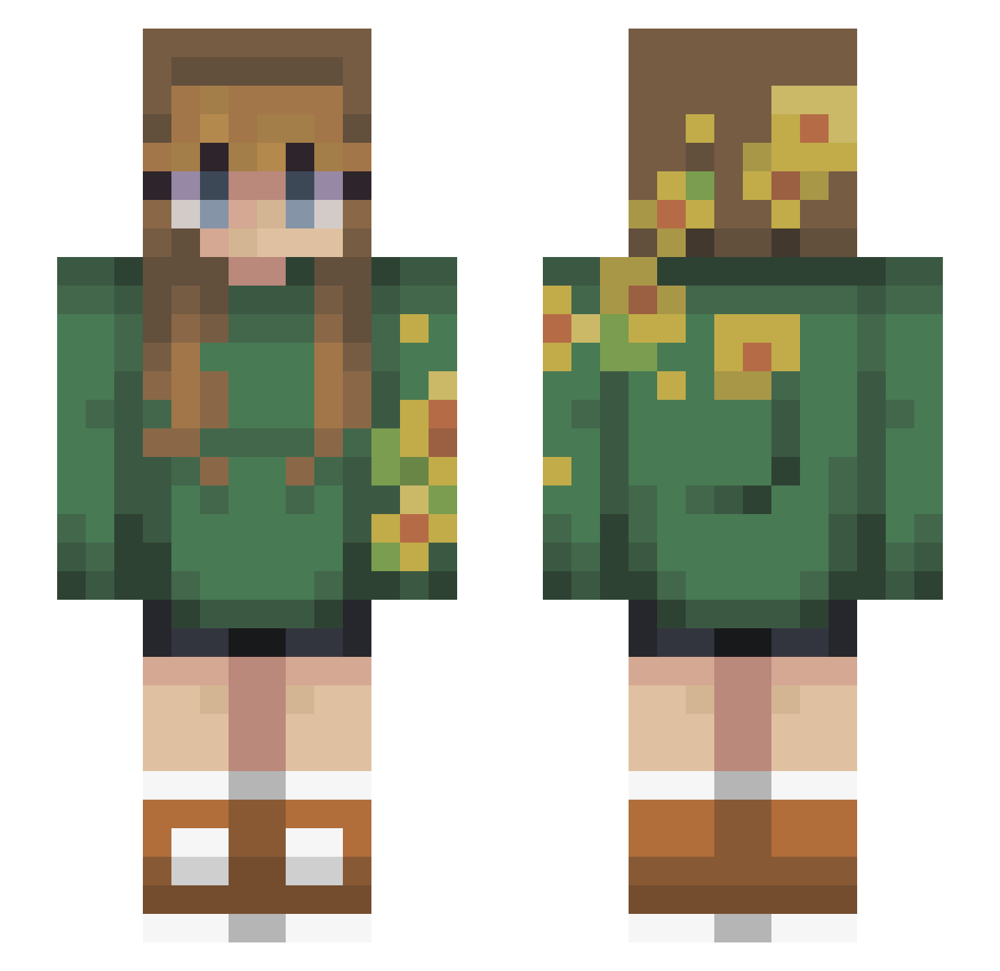 giseburt Minecraft skin, front and back view