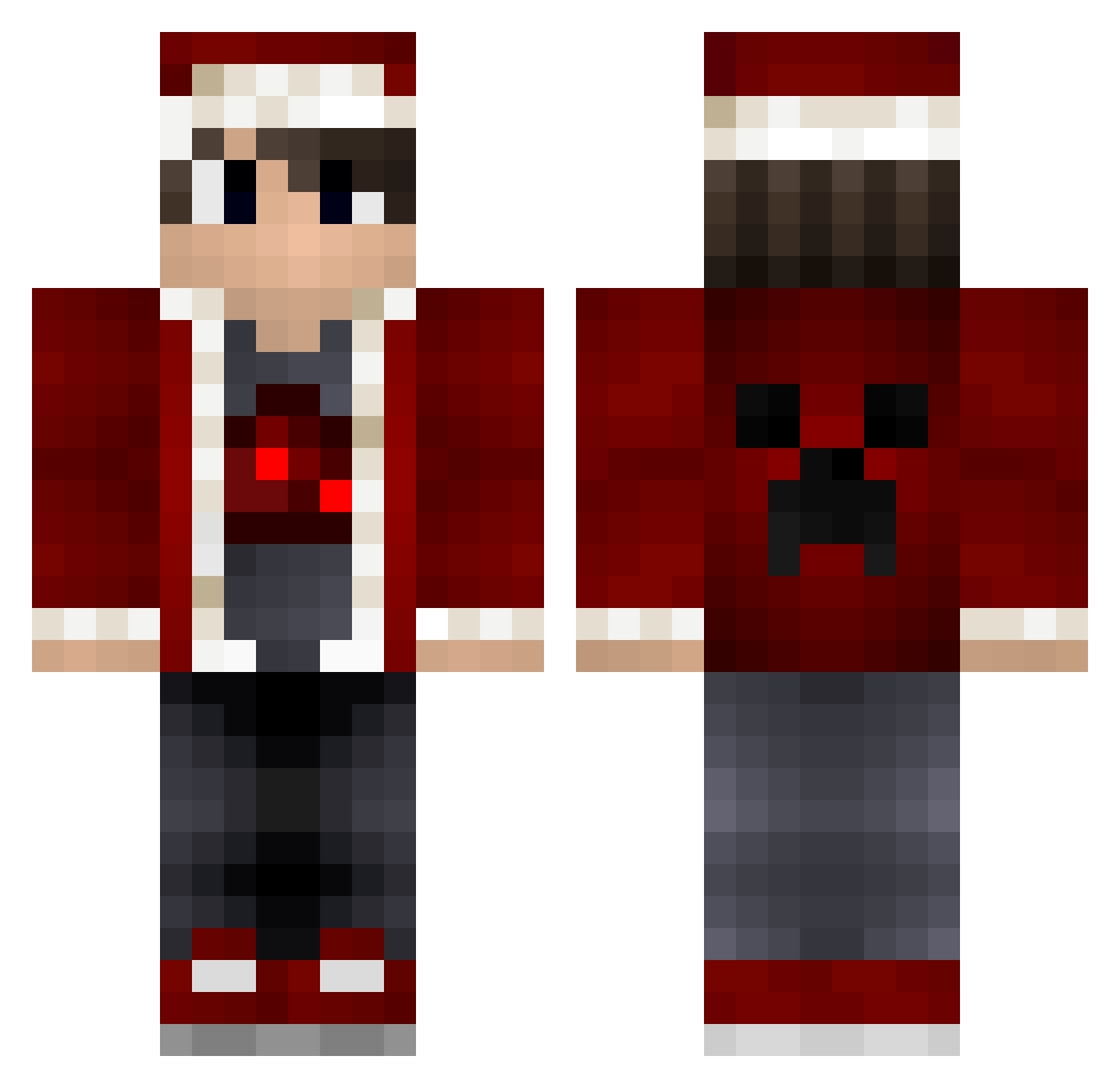 Warz_ Minecraft skin, front and back view