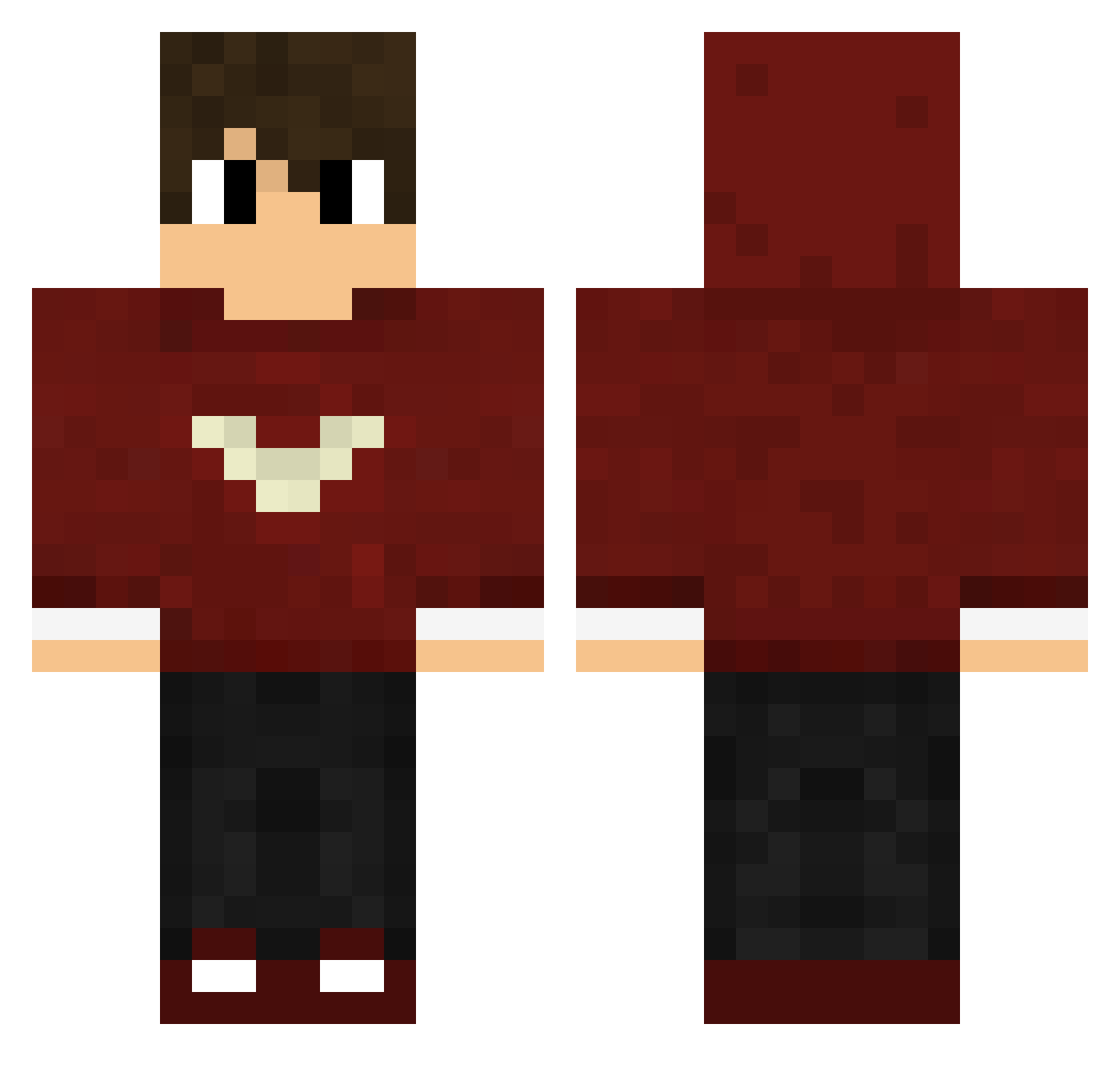 Talent1ess Minecraft skin, front and back view
