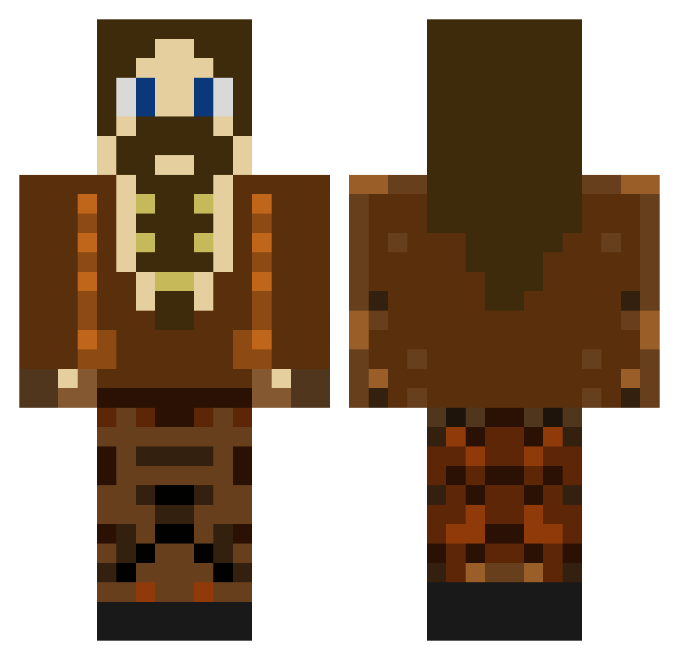palaverous Minecraft skin, front and back view