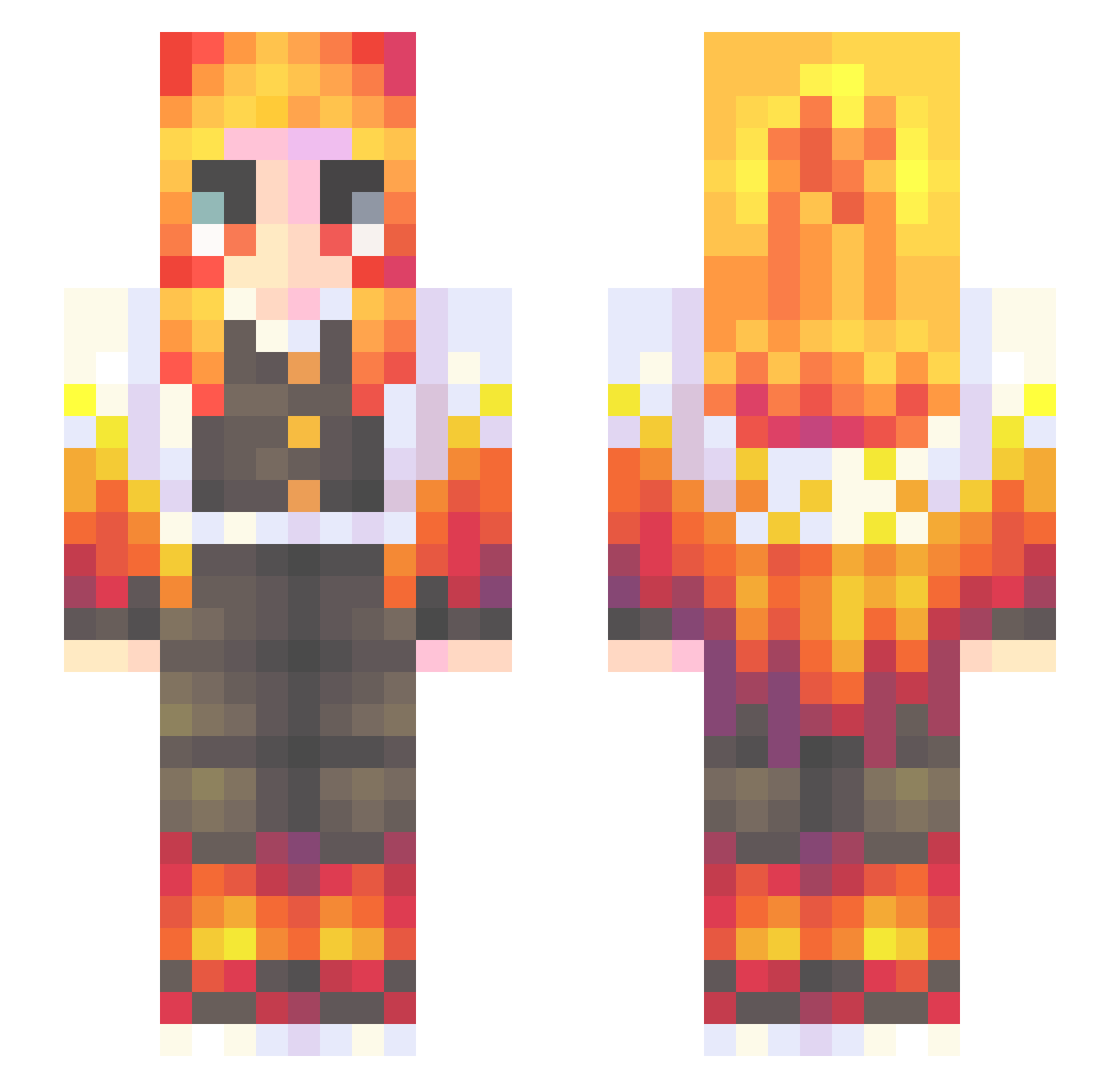 White_Bull00 Minecraft skin, front and back view