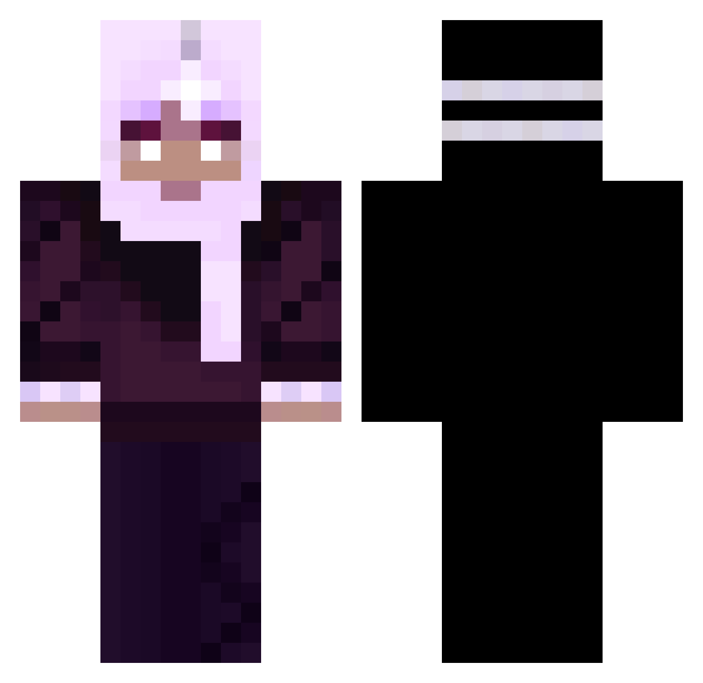reiaerie Minecraft skin, front and back view